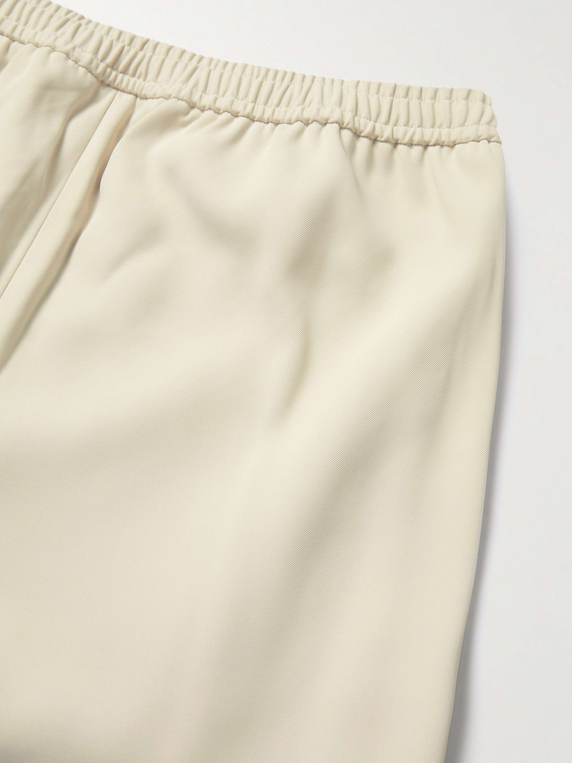 ACNE STUDIOS Tapered Satin-Trimmed Twill Drawstring Trousers