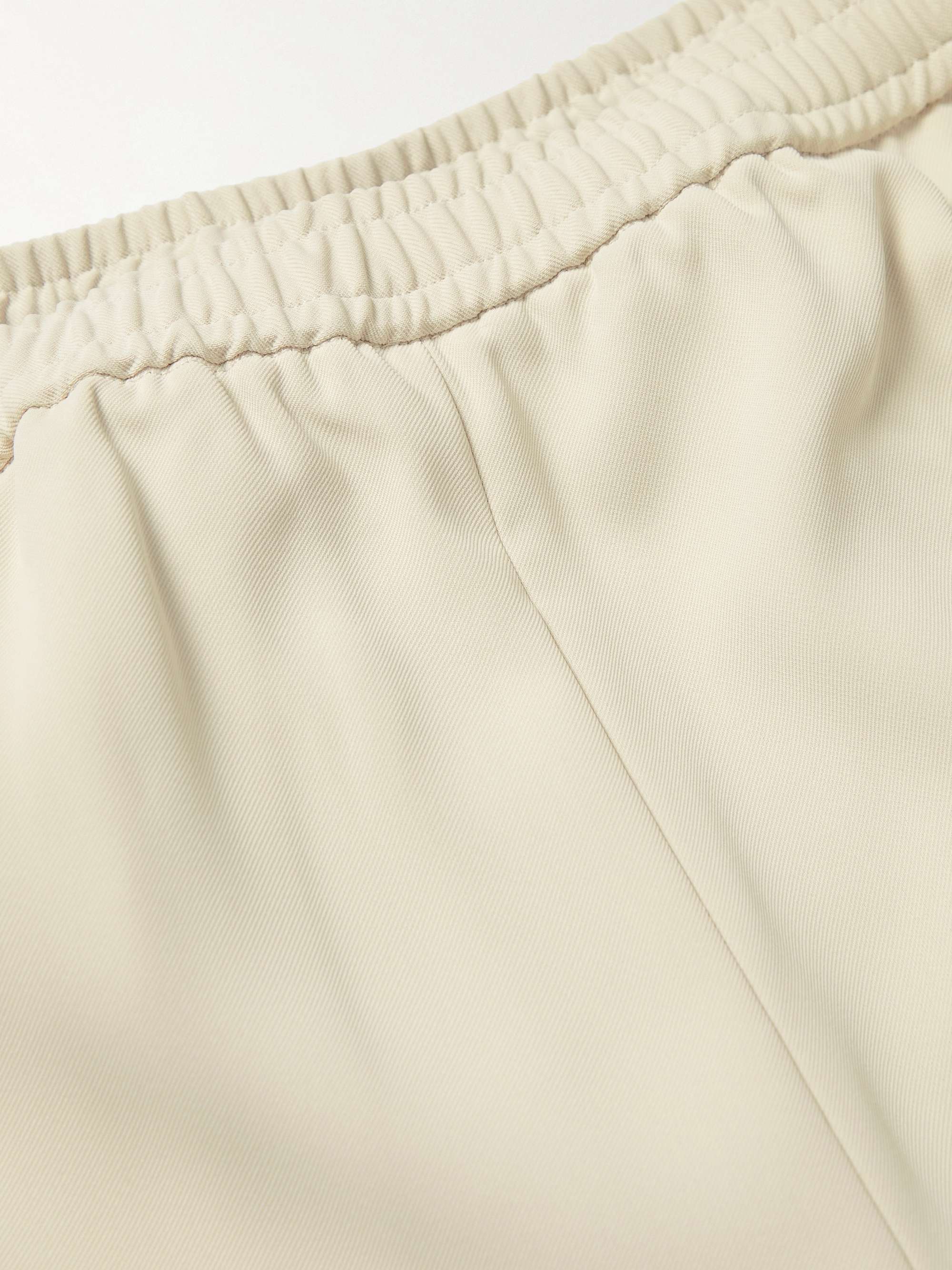 ACNE STUDIOS Tapered Satin-Trimmed Twill Drawstring Trousers