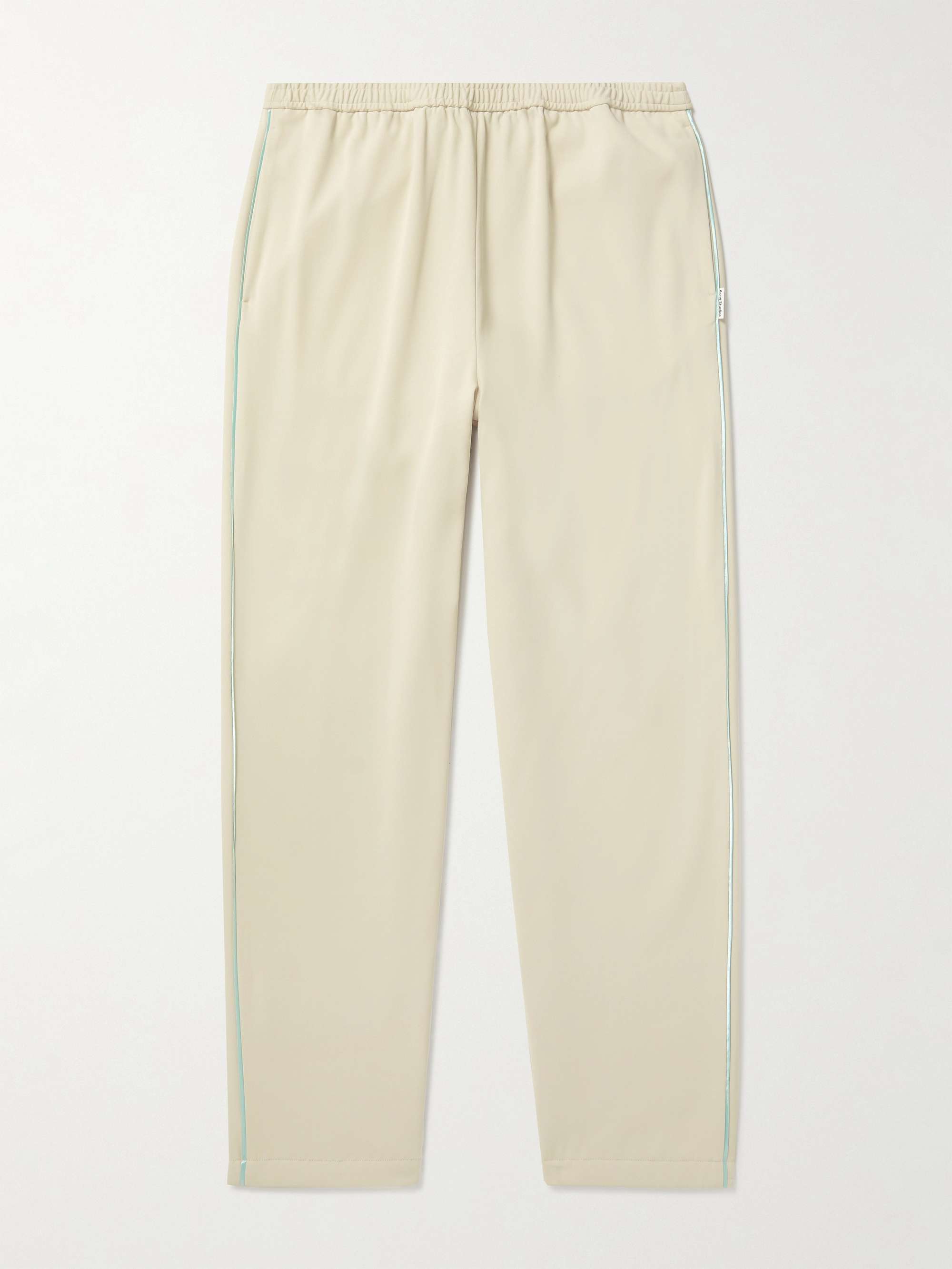 ACNE STUDIOS Tapered Satin-Trimmed Twill Drawstring Trousers