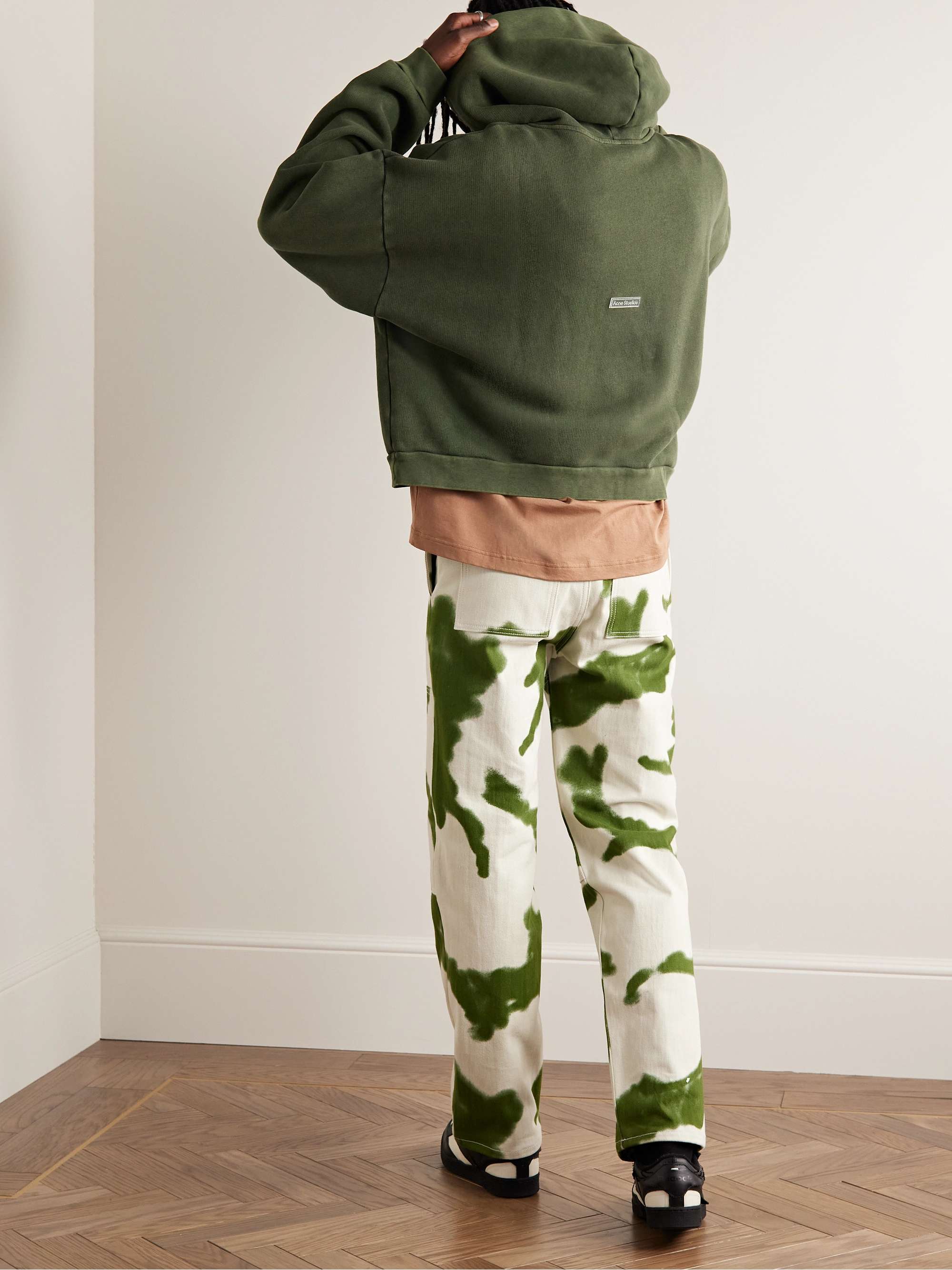 ACNE STUDIOS Fester H Cropped Cotton-Jersey Hoodie