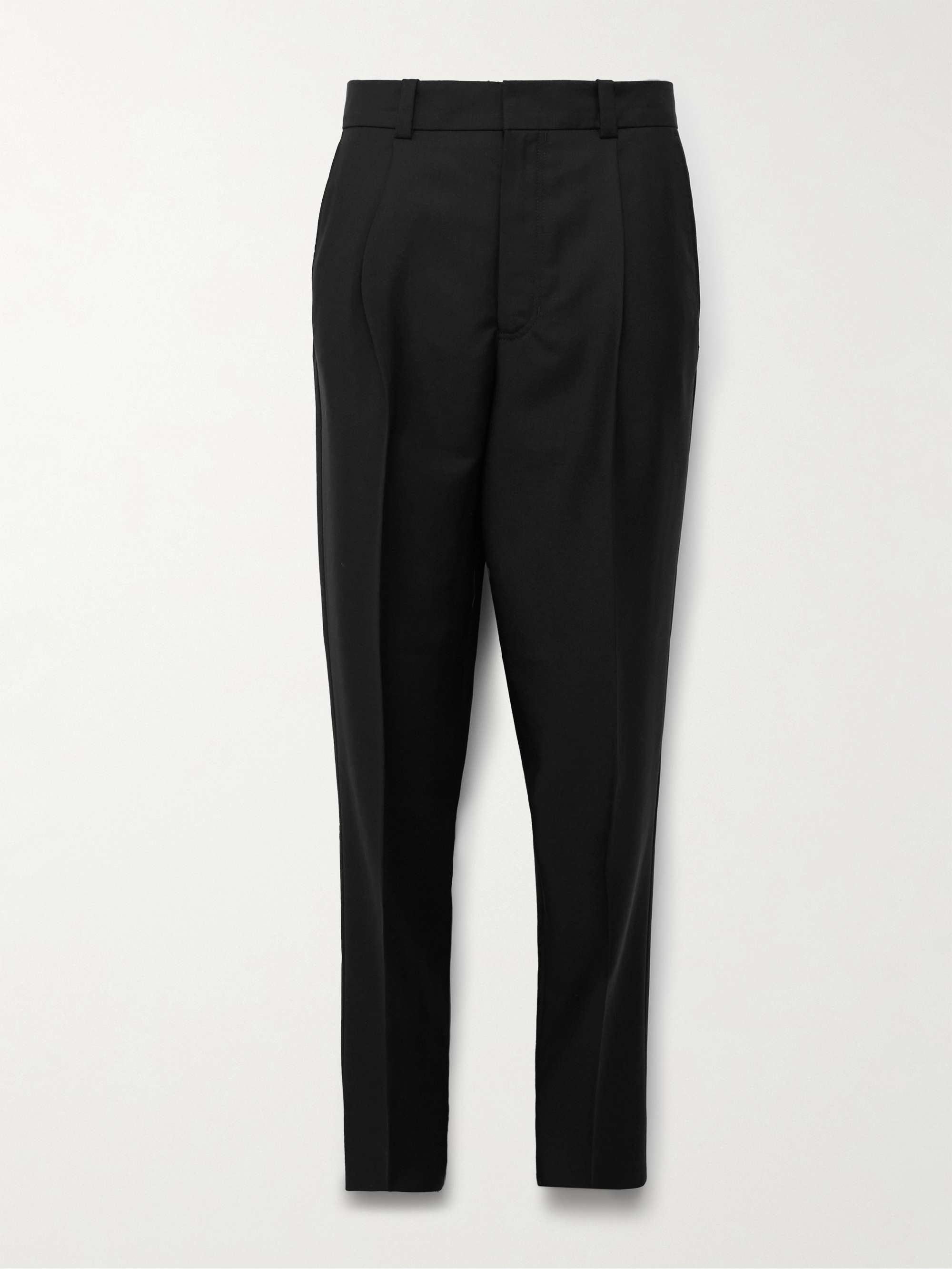 ACNE STUDIOS Porter Slim-Fit Pleated Wool and Mohair-Blend Trousers