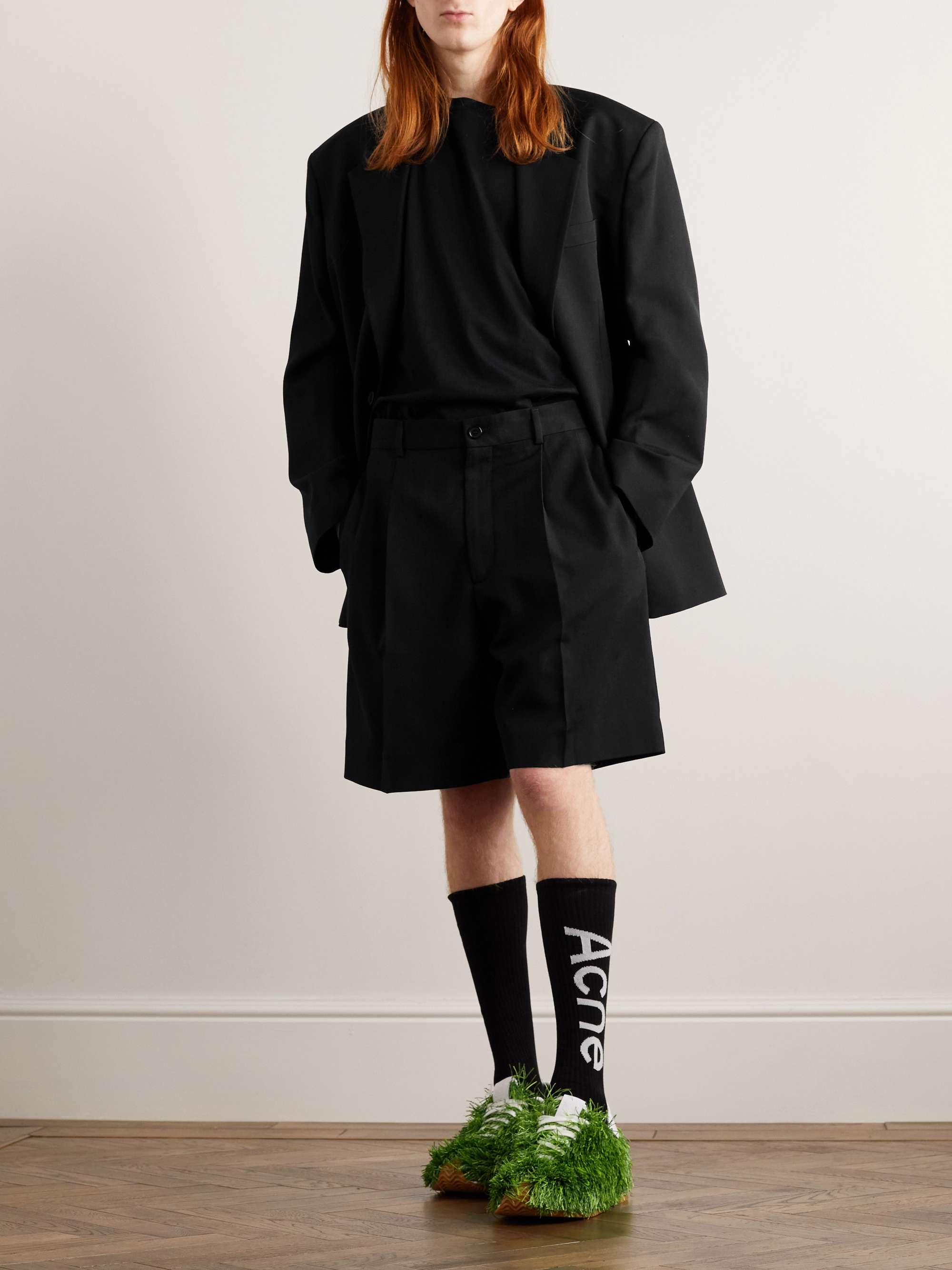 ACNE STUDIOS Radd Straight-Leg Pleated Woven Shorts