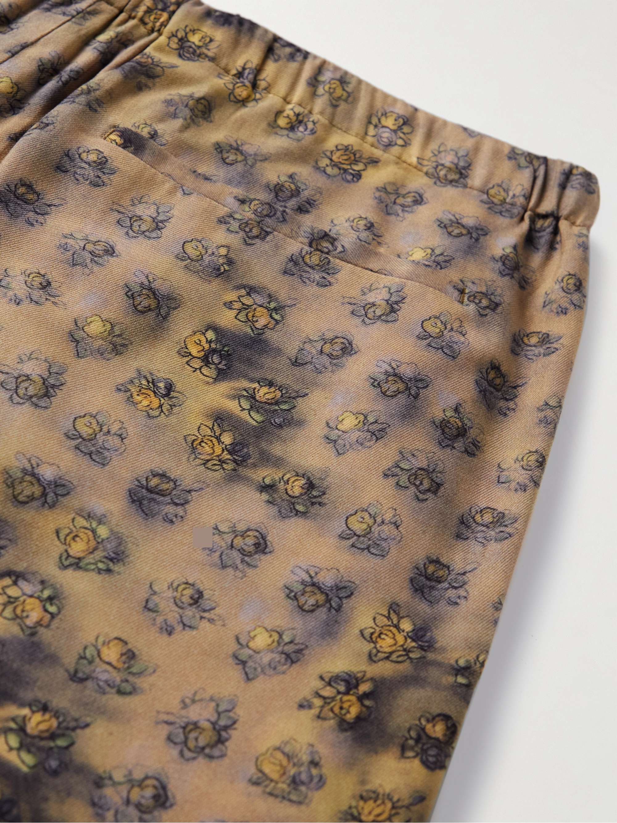 ACNE STUDIOS Paveli Straight-Leg Floral-Print Twill Trousers