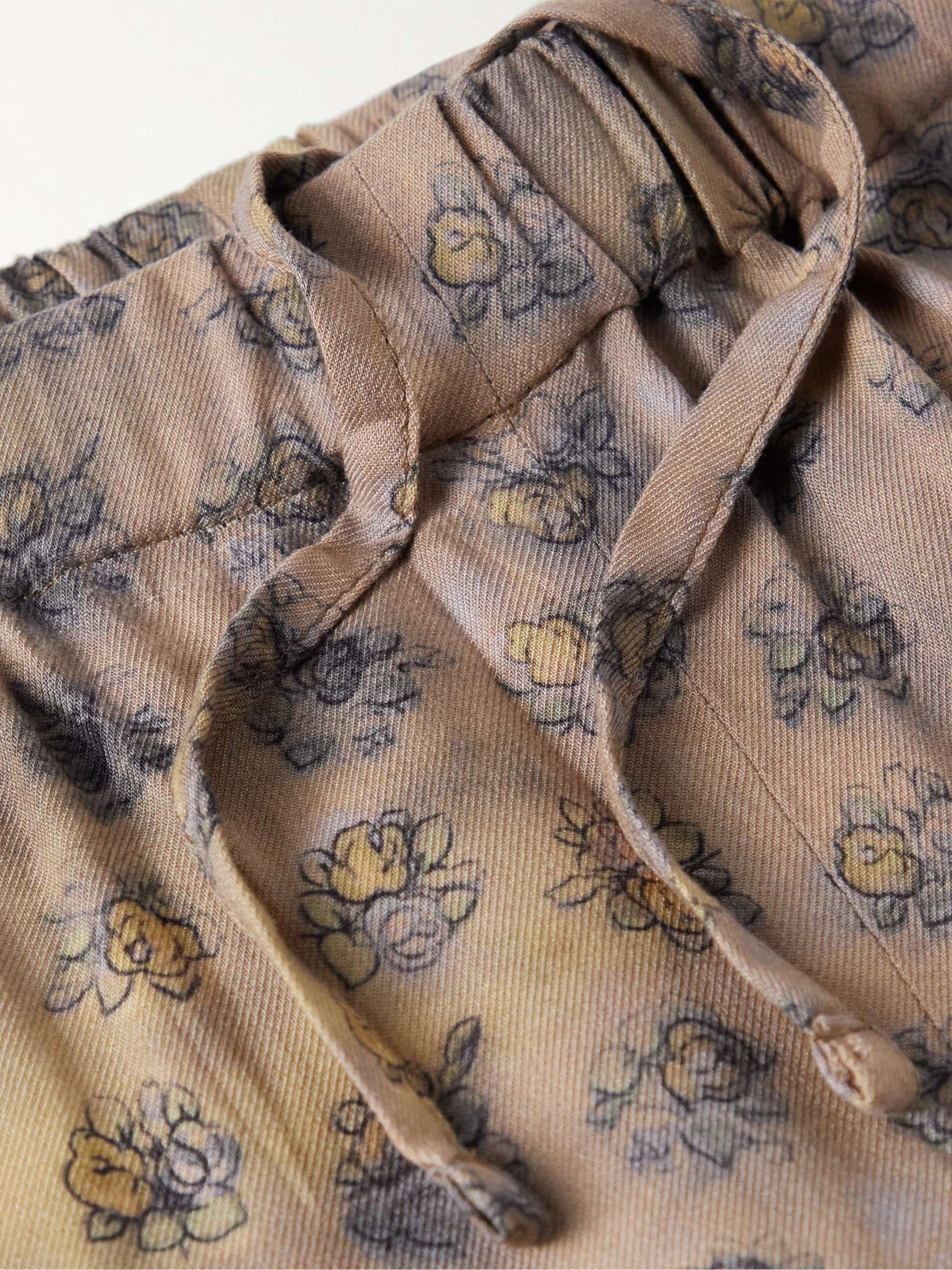 ACNE STUDIOS Paveli Straight-Leg Floral-Print Twill Trousers