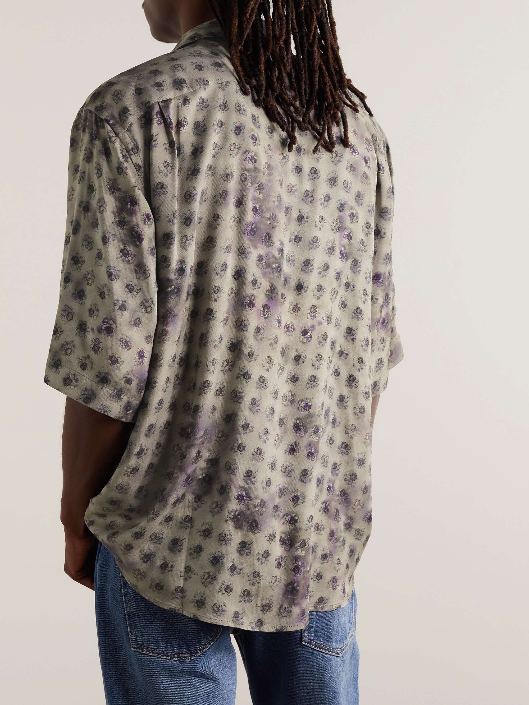 ACNE STUDIOS Sambler Floral-Print Twill Shirt