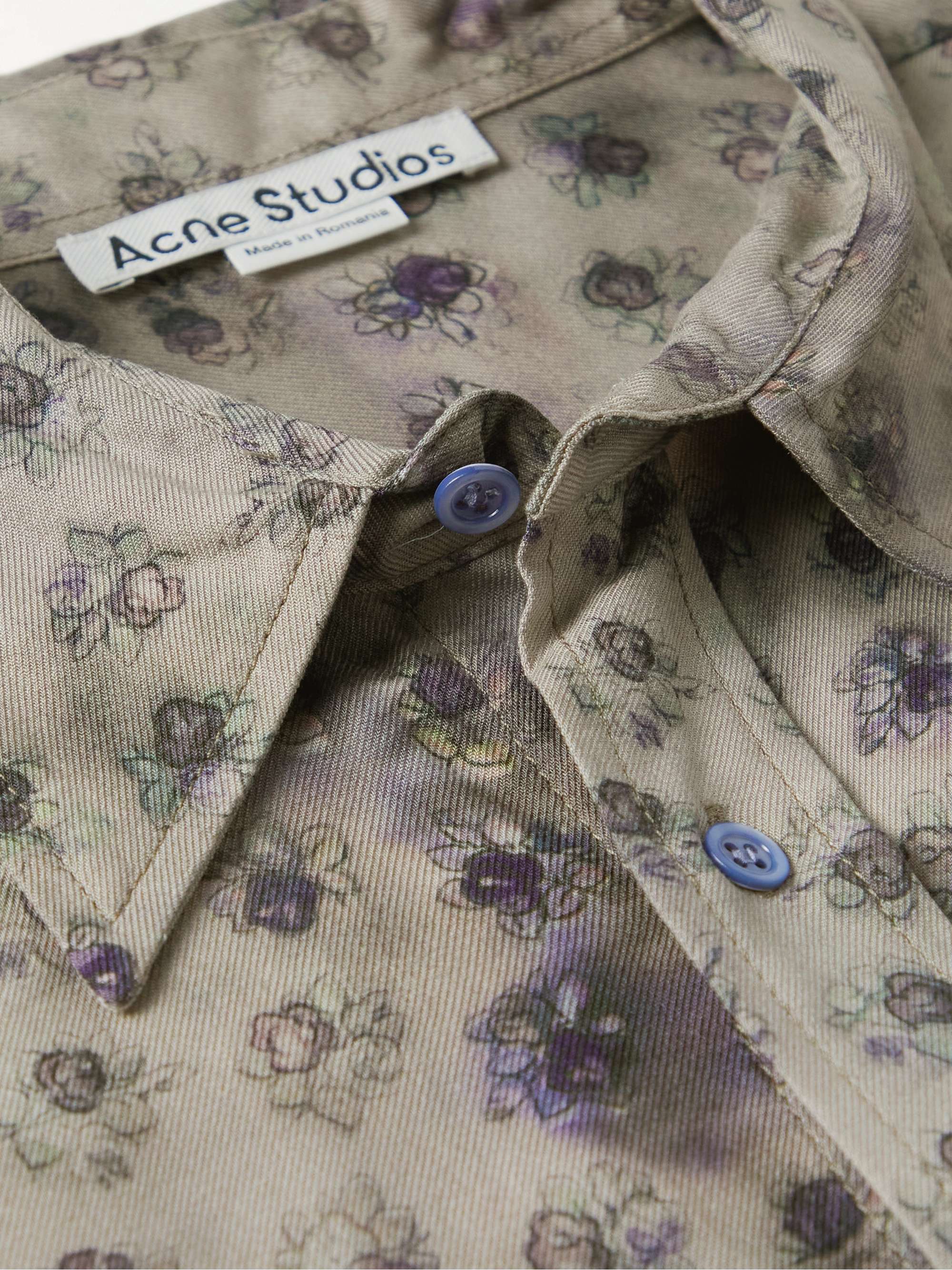 ACNE STUDIOS Sambler Floral-Print Twill Shirt