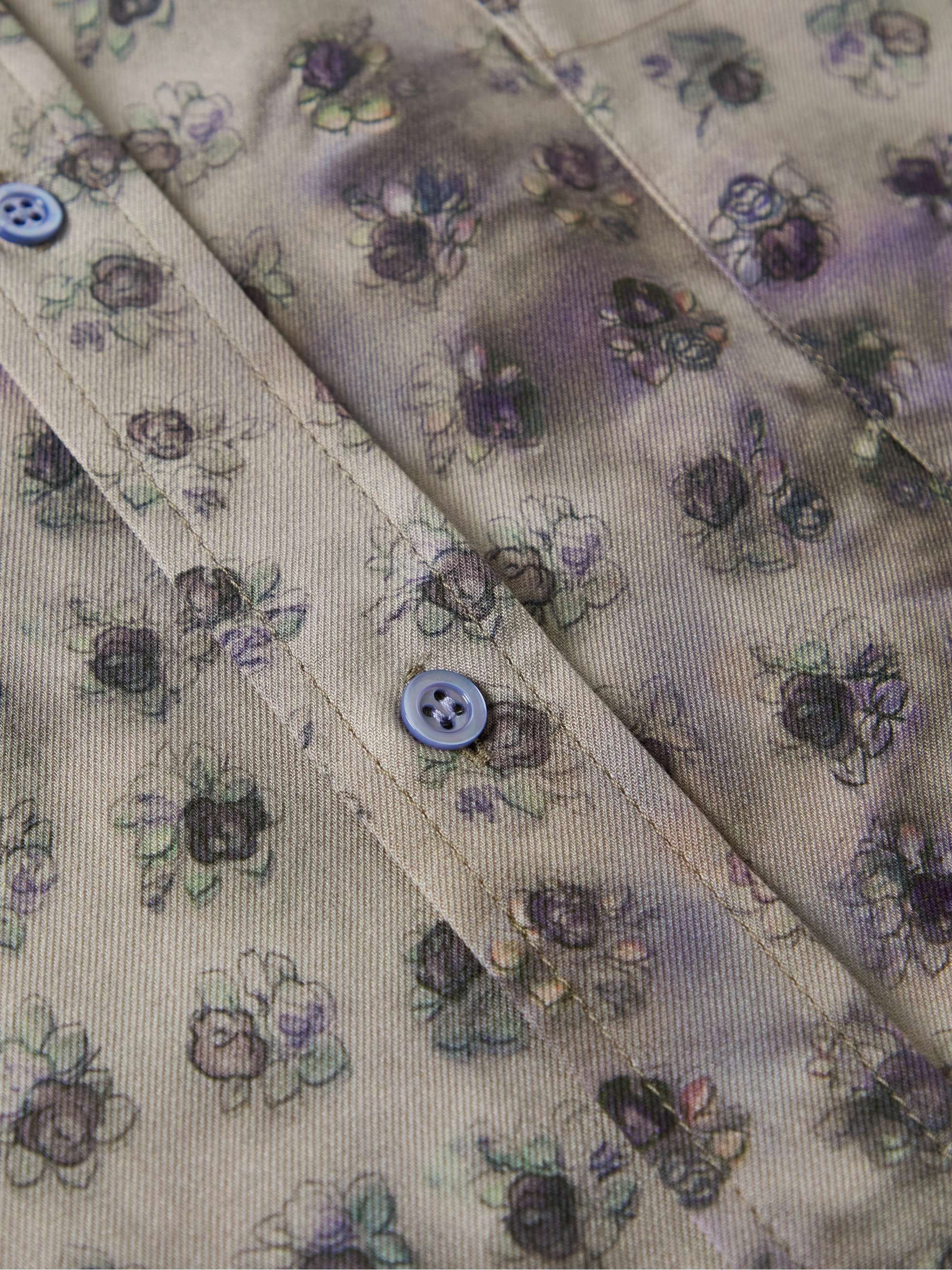 ACNE STUDIOS Sambler Floral-Print Twill Shirt
