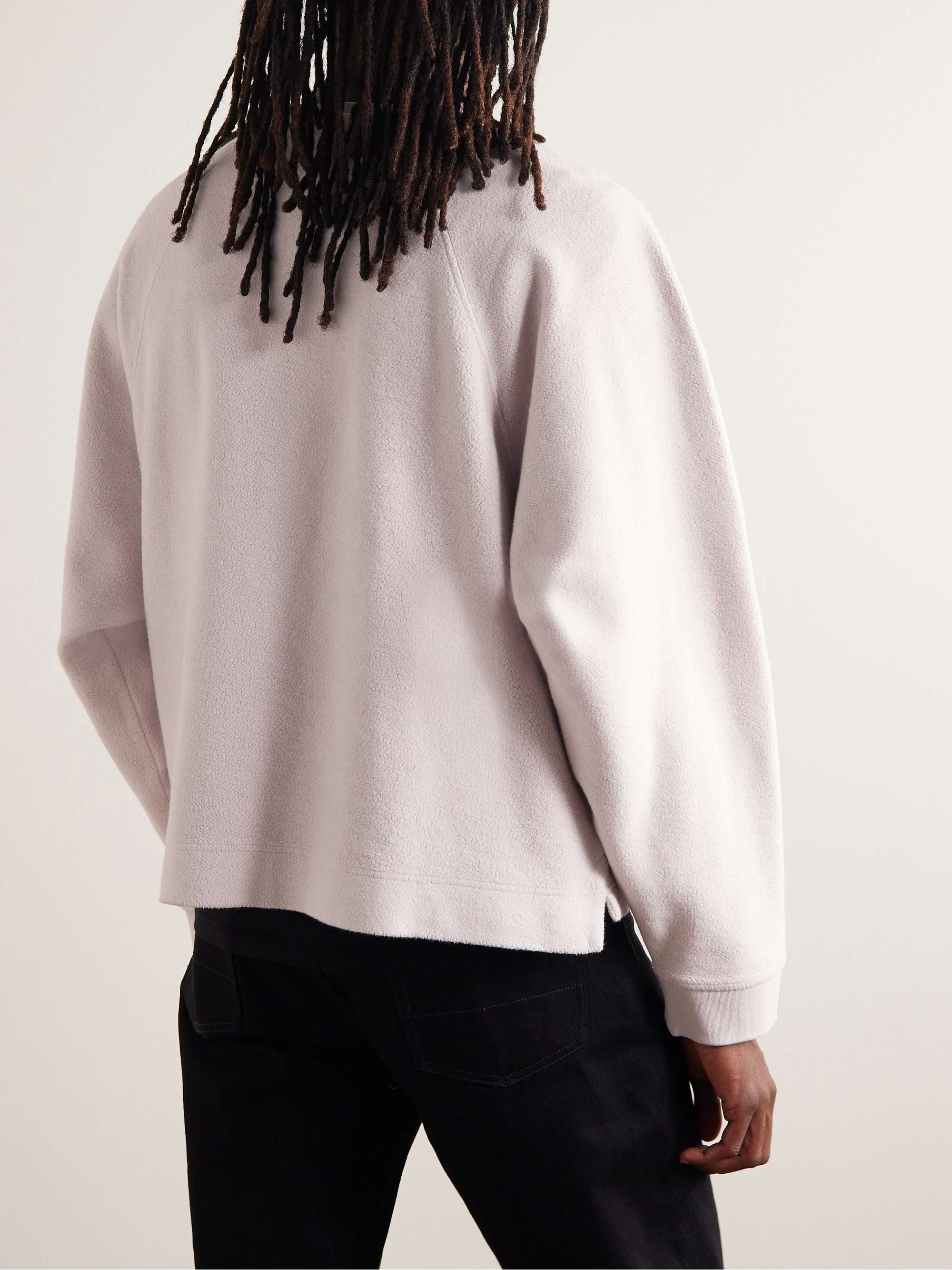 ACNE STUDIOS Logo-Embroidered Cotton-Fleece Sweatshirt