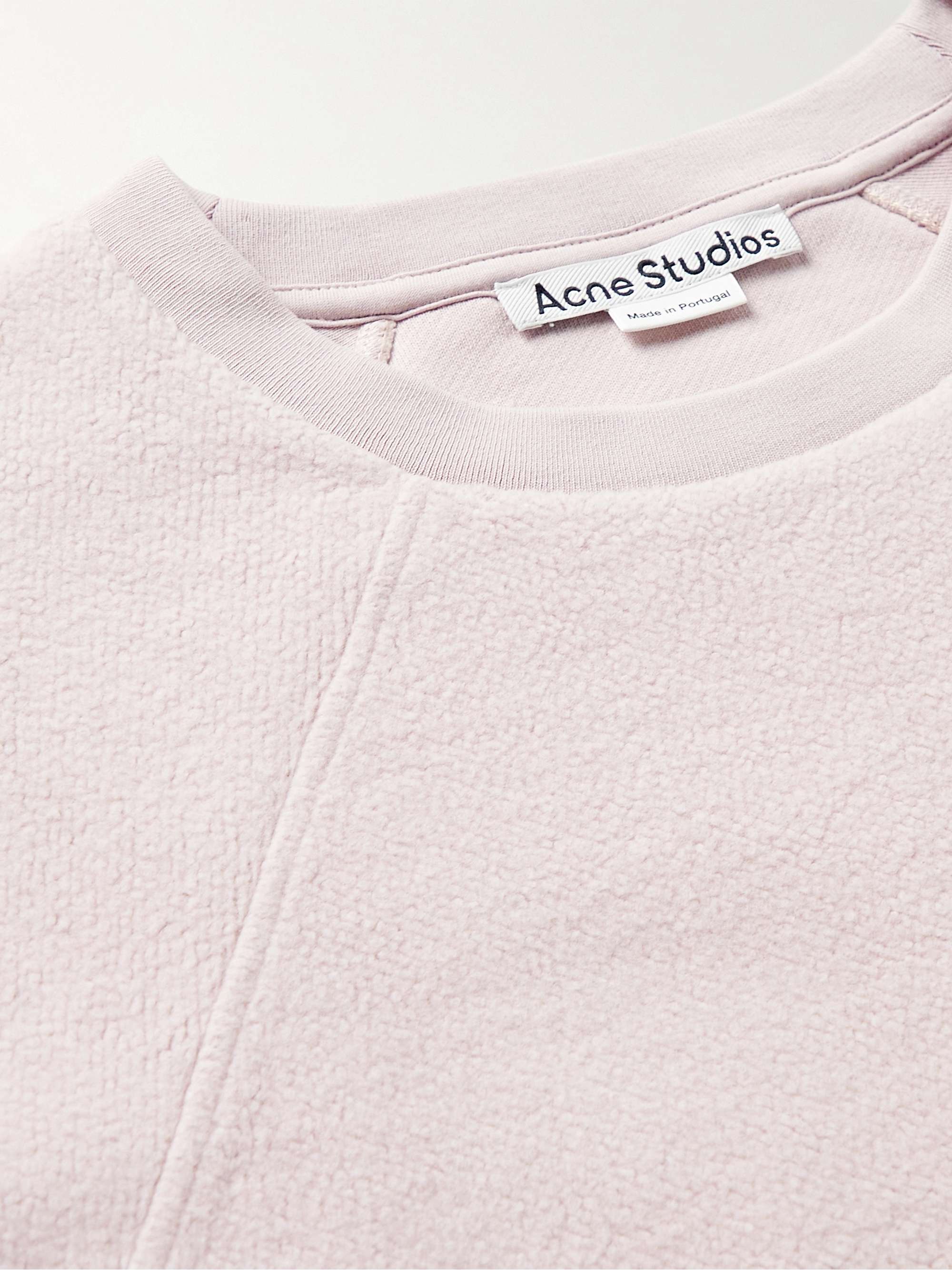 ACNE STUDIOS Logo-Embroidered Cotton-Fleece Sweatshirt