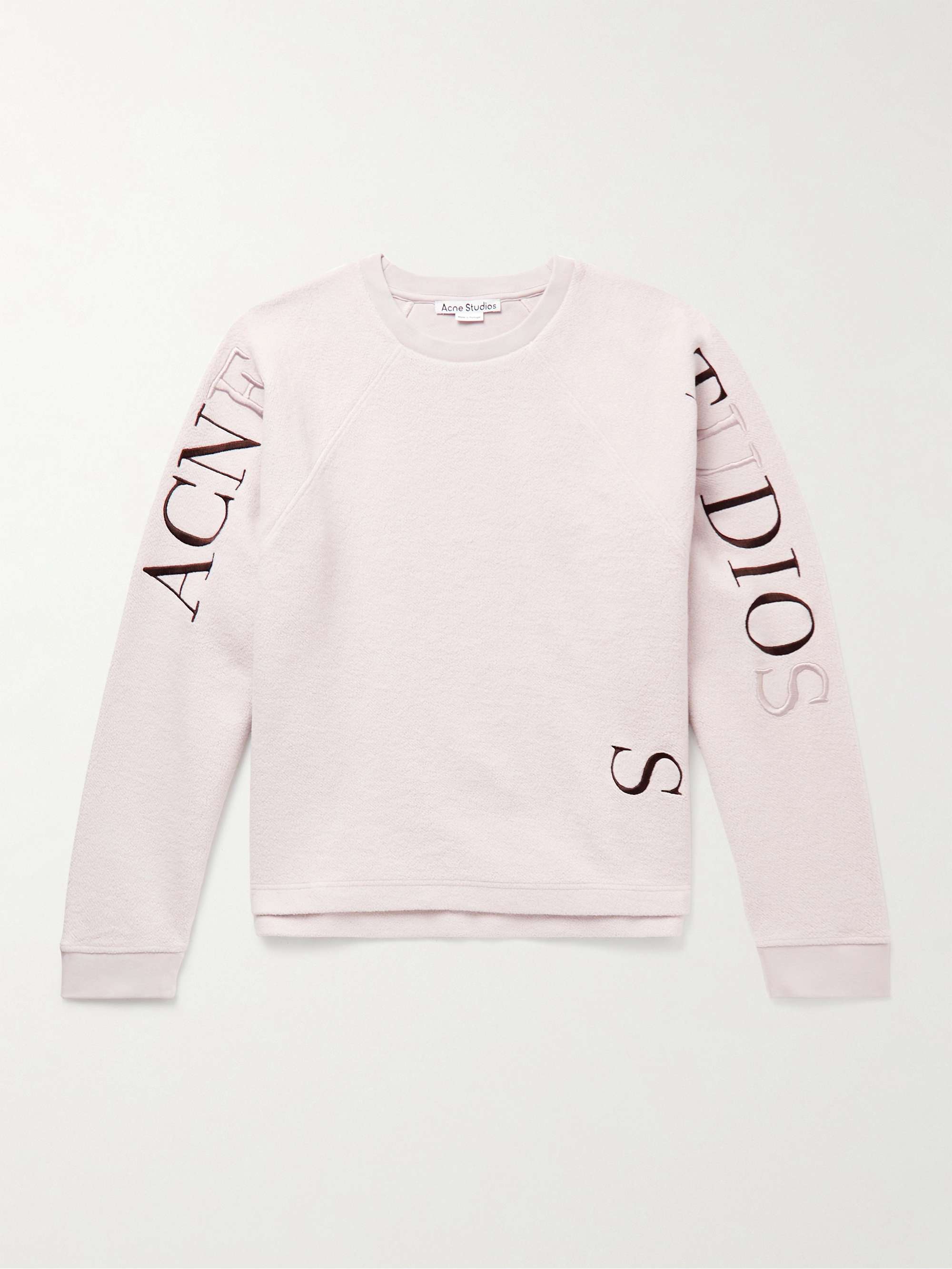 ACNE STUDIOS Logo-Embroidered Cotton-Fleece Sweatshirt