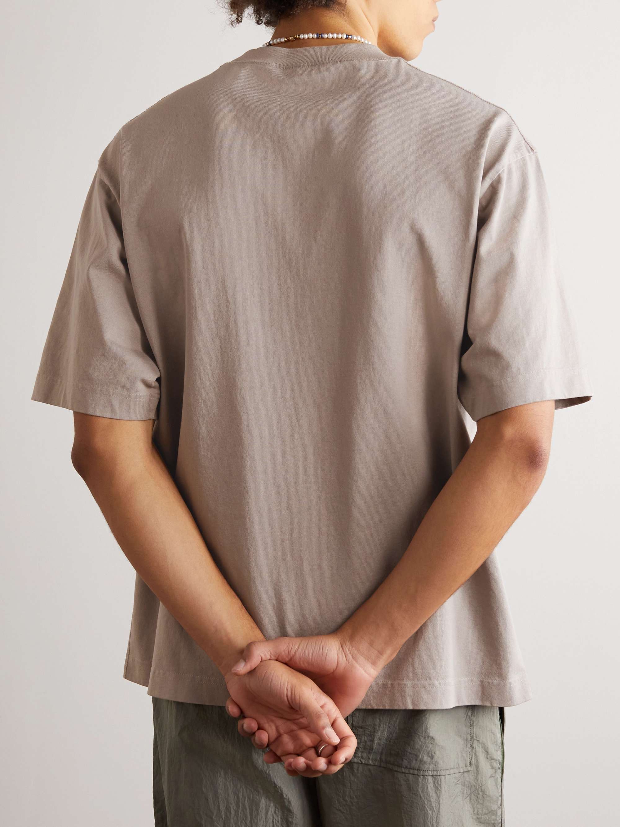ACNE STUDIOS Logo-Print Garment-Dyed Cotton-Jersey T-Shirt