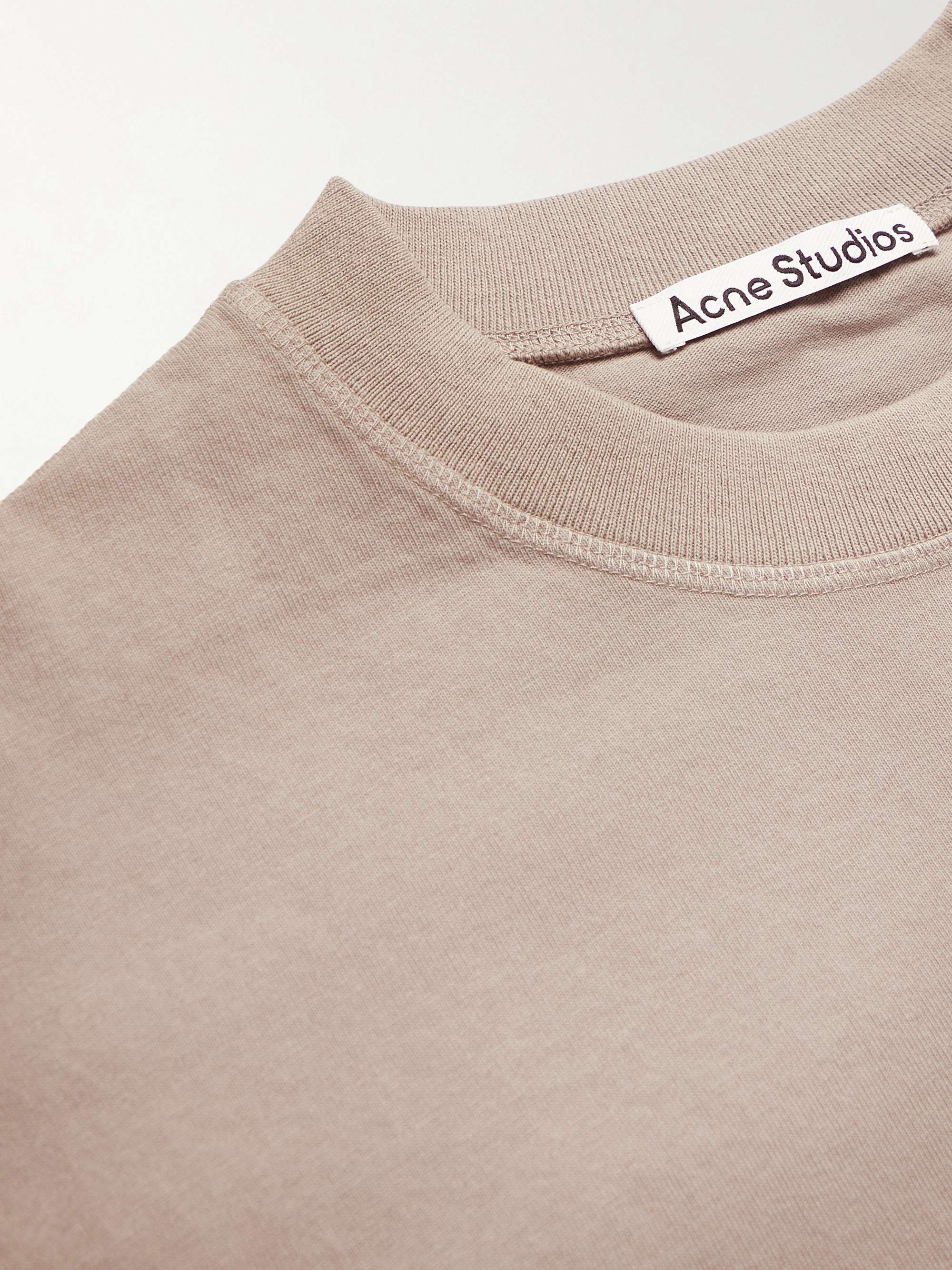 ACNE STUDIOS Logo-Print Garment-Dyed Cotton-Jersey T-Shirt