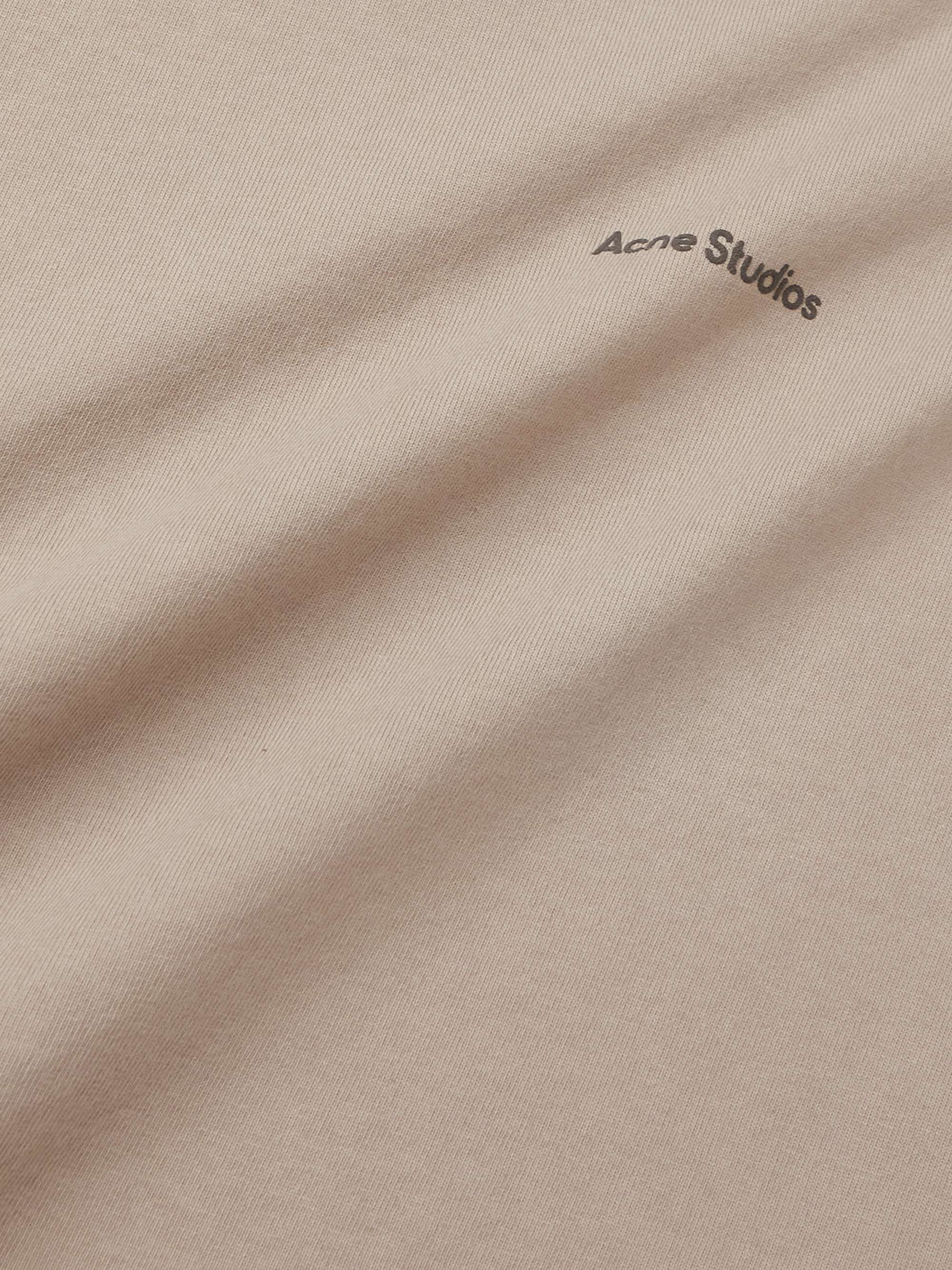 ACNE STUDIOS Logo-Print Garment-Dyed Cotton-Jersey T-Shirt