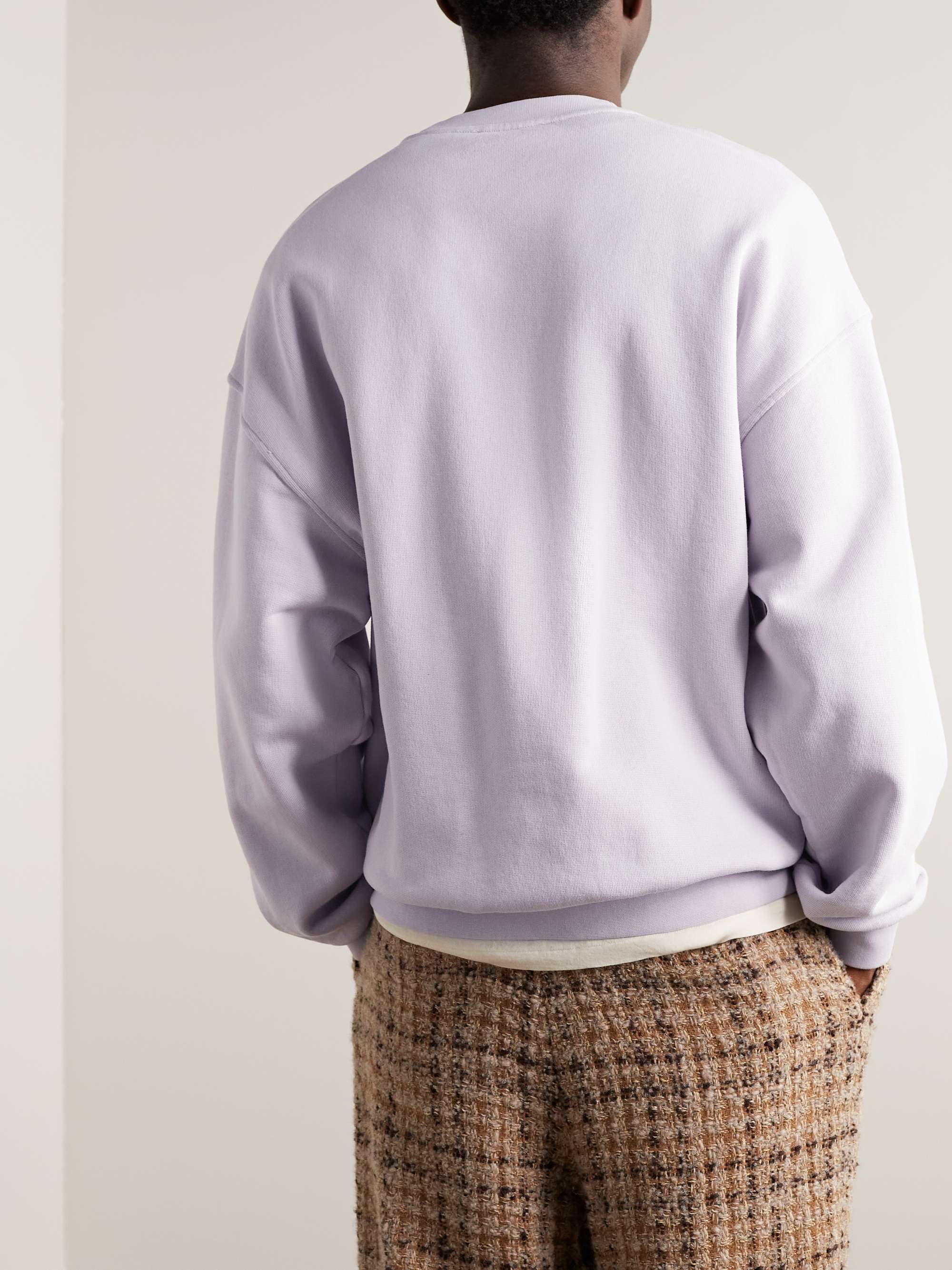 ACNE STUDIOS Fyre Logo-Embroidered Cotton-Jersey Sweatshirt