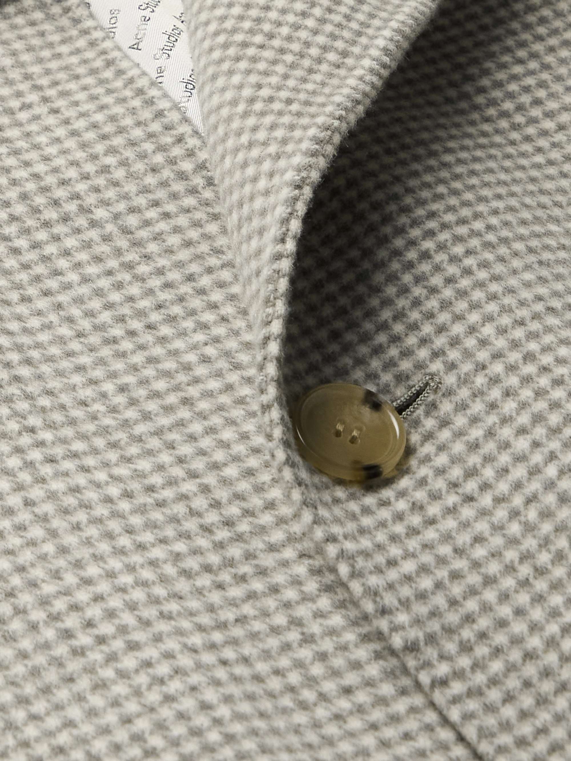 ACNE STUDIOS Belted Houndstooth Wool Coat
