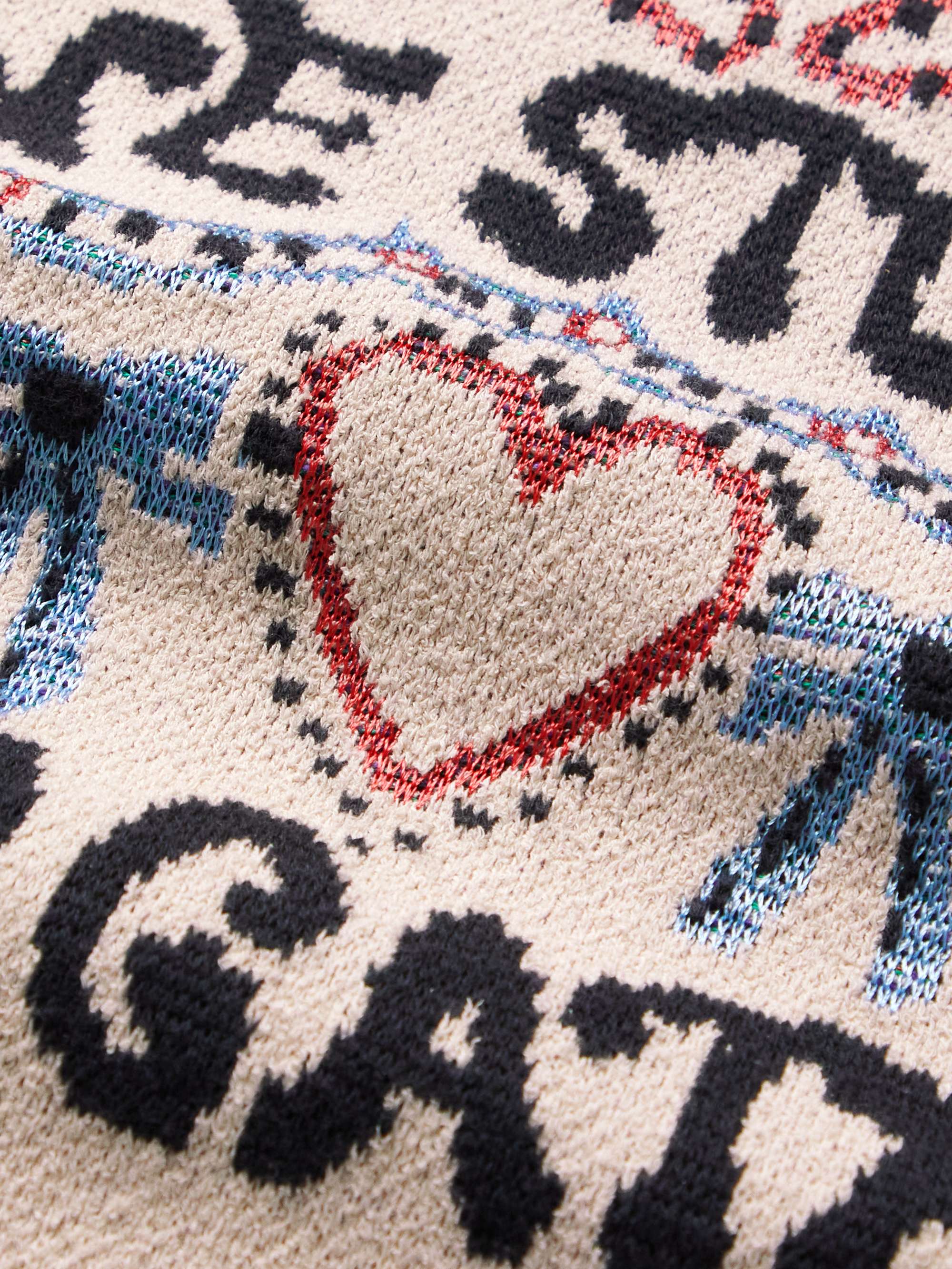 ACNE STUDIOS Jacquard-Knit Cotton-Blend Sweater