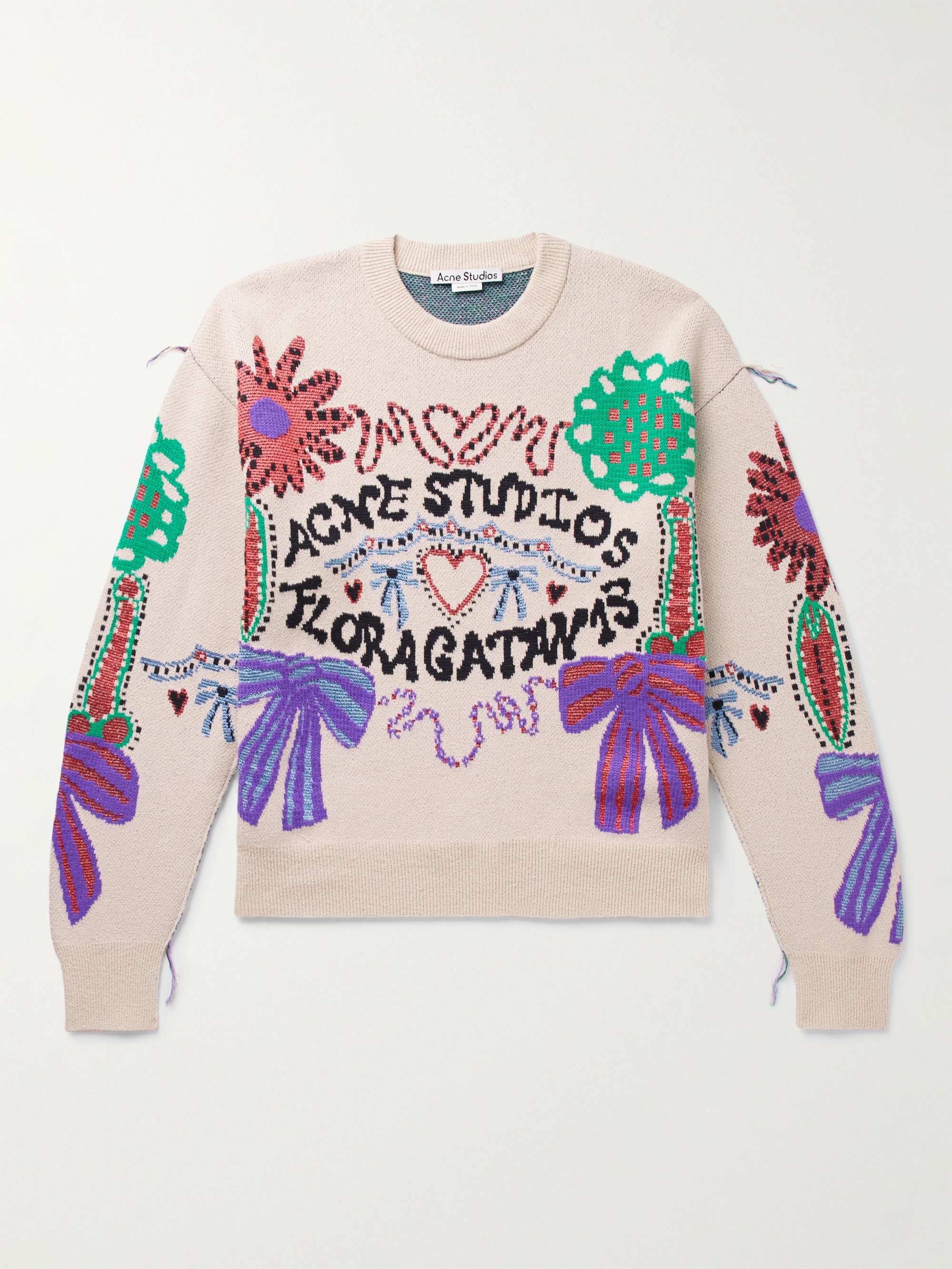 ACNE STUDIOS Jacquard-Knit Cotton-Blend Sweater