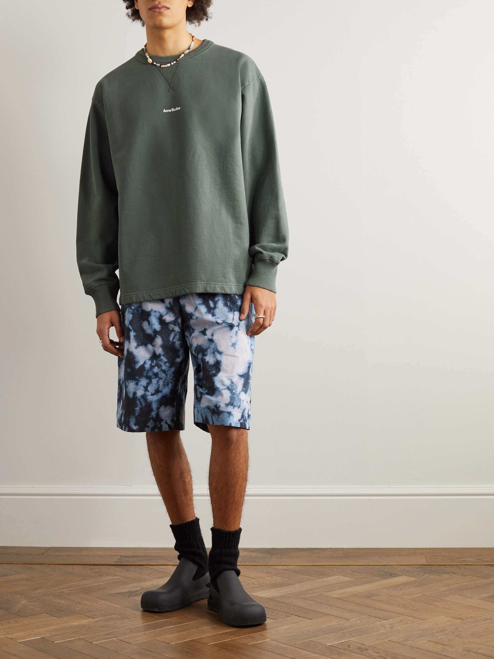 ACNE STUDIOS Logo-Print Cotton-Jersey Sweatshirt