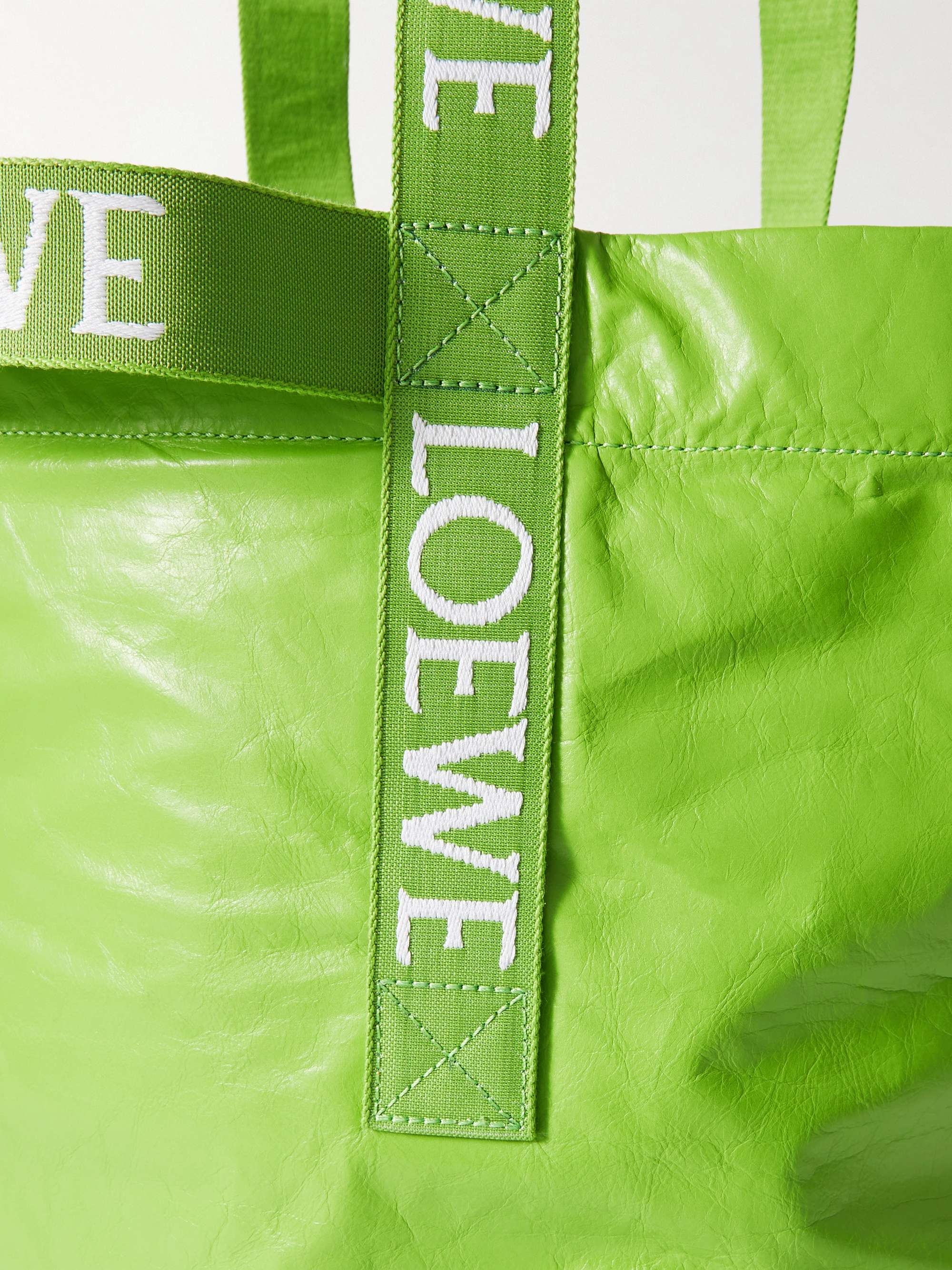 LOEWE Distressed Leather Tote Bag