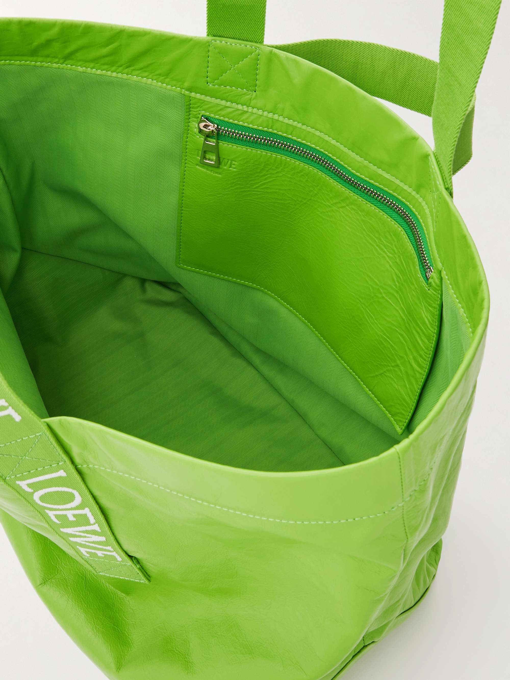 LOEWE Distressed Leather Tote Bag