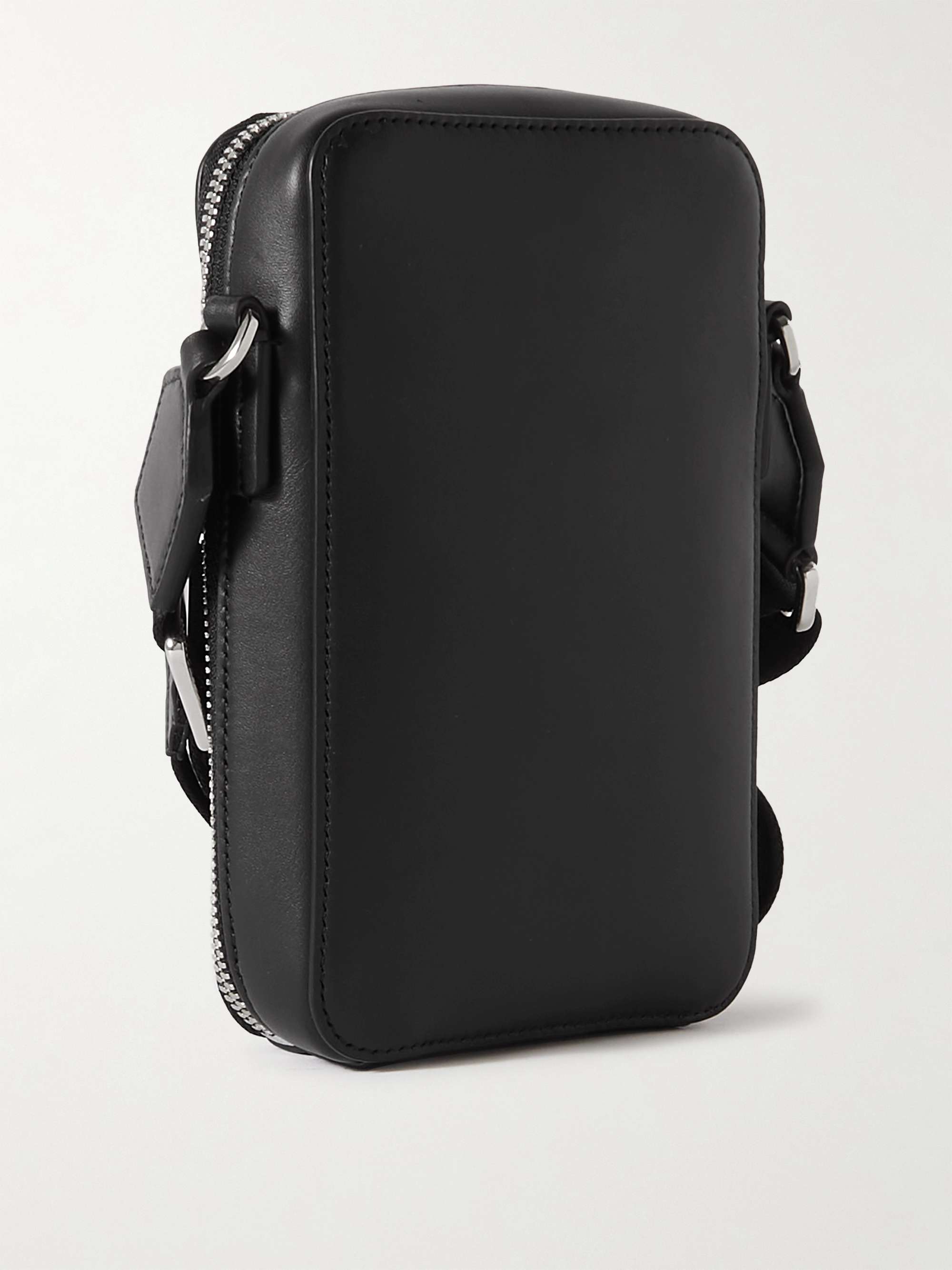 LOEWE Logo-Debossed Leather Messenger Bag