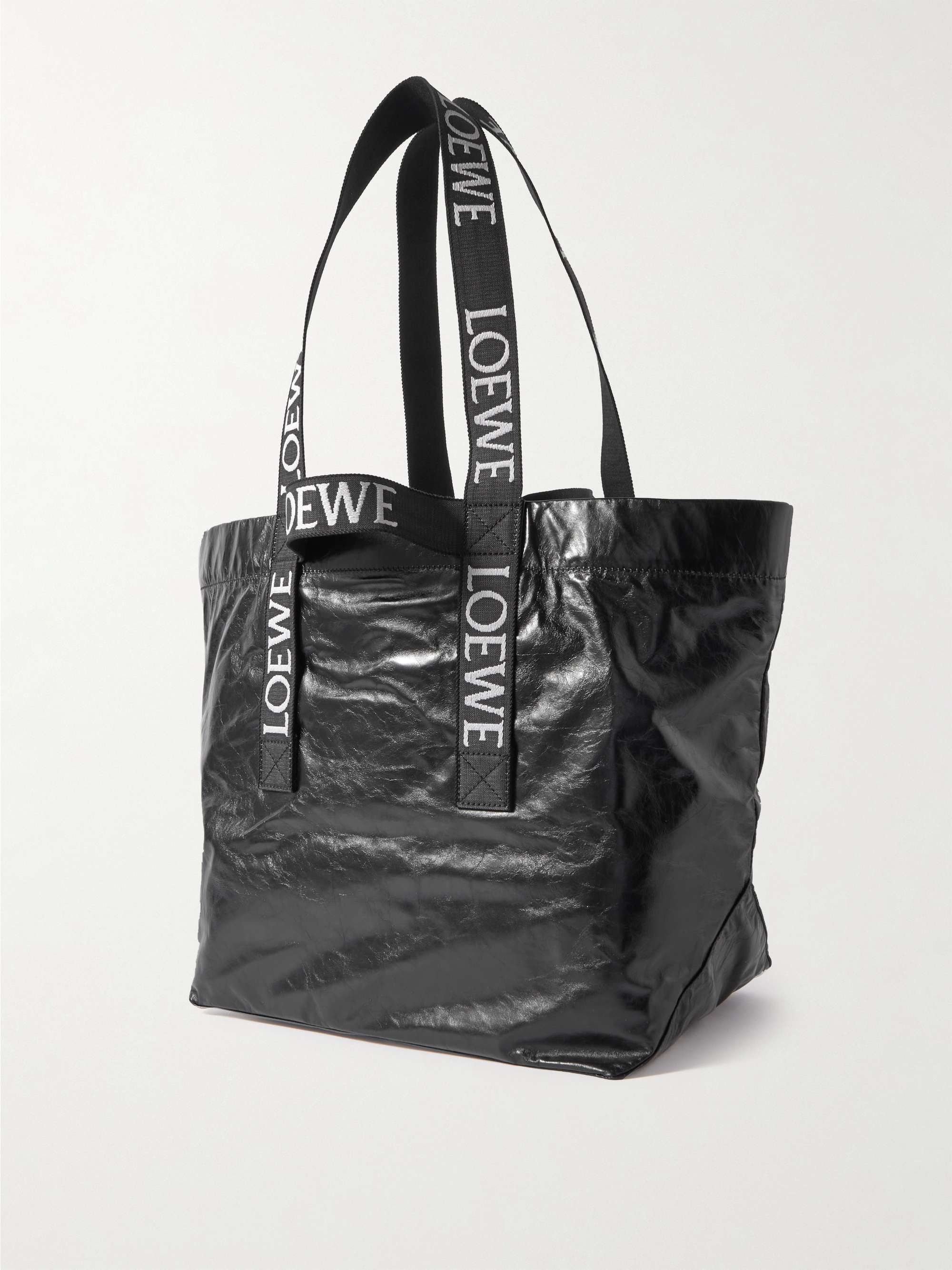LOEWE Distressed Leather Tote Bag