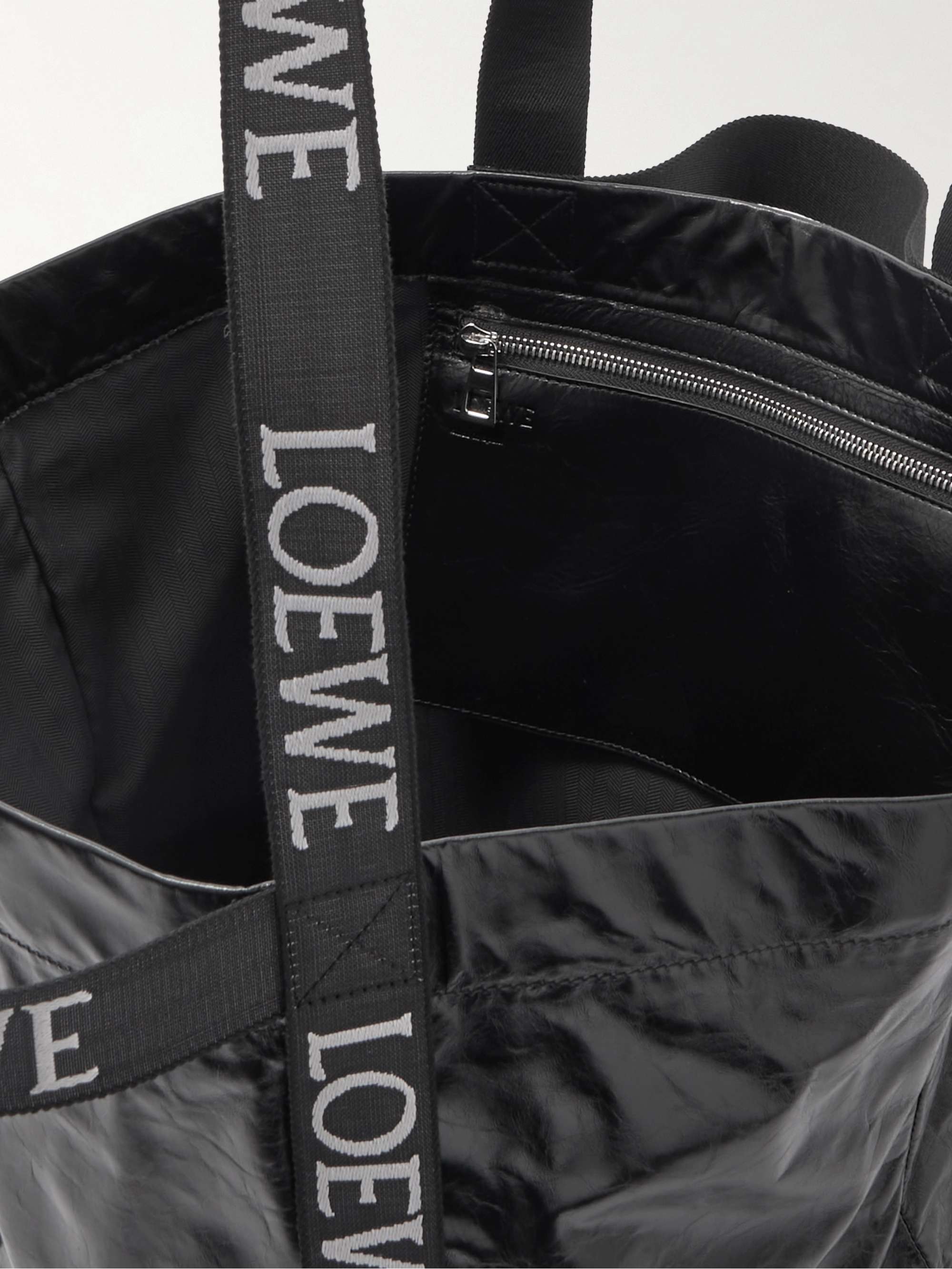 LOEWE Distressed Leather Tote Bag