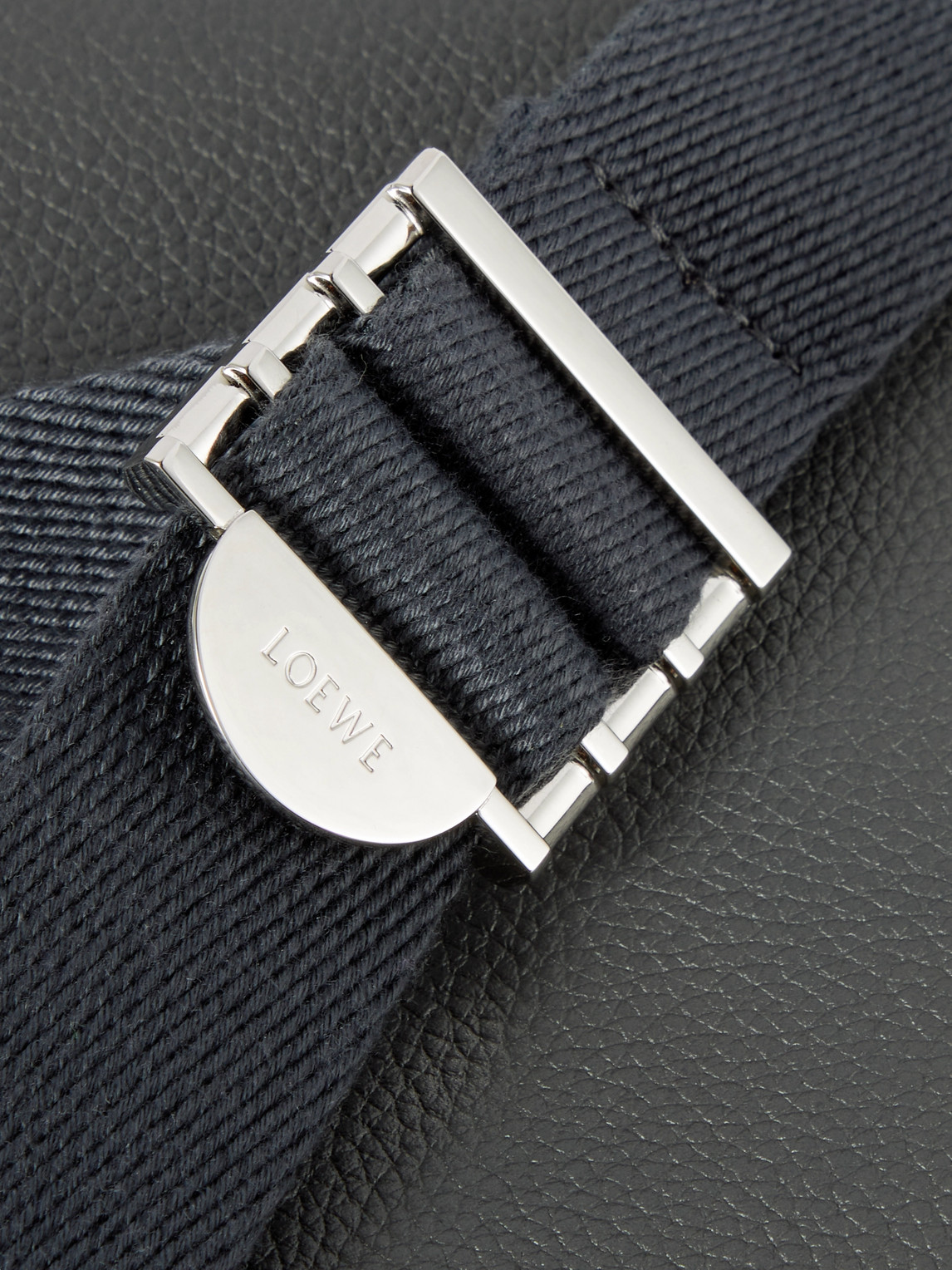 Shop Loewe Military Xs Full-grain Leather Messenger Bag In Gray