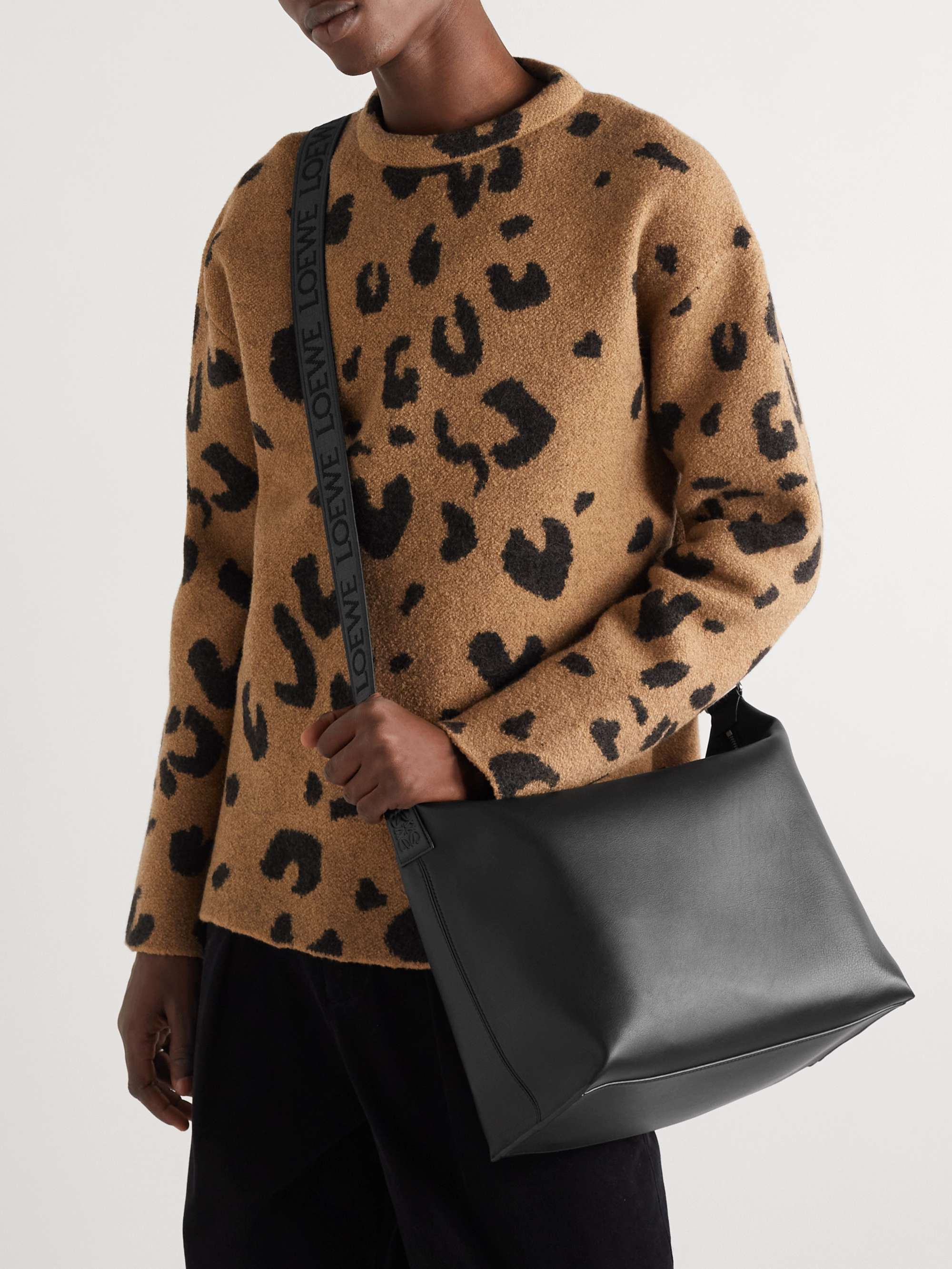 LOEWE Cubi Leather Messenger Bag for Men MR PORTER