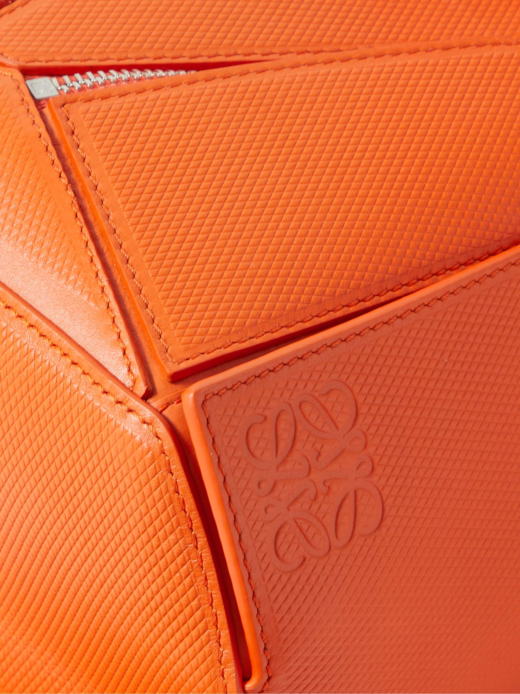 LOEWE Puzzle Small Debossed Textured-Leather Belt Bag