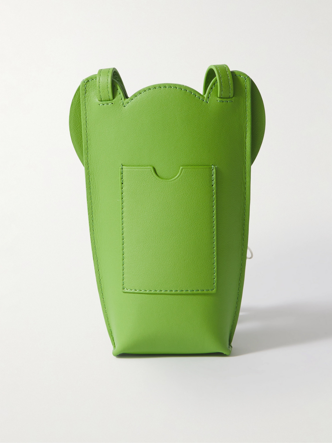 Shop Loewe Elephant Pocket Leather Shoulder Bag In Green