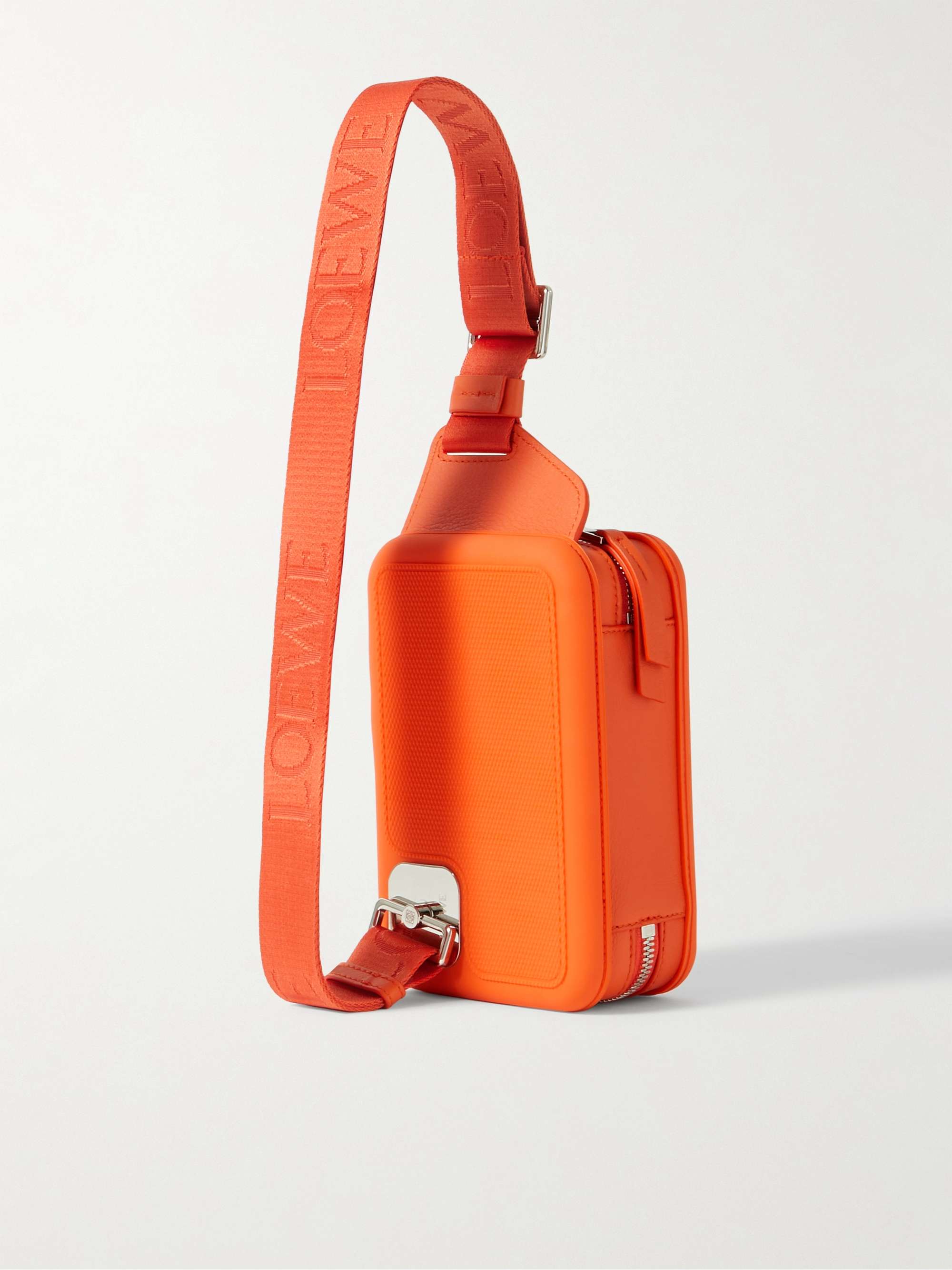 LOEWE Molded Logo-Debossed Rubber Messenger Bag