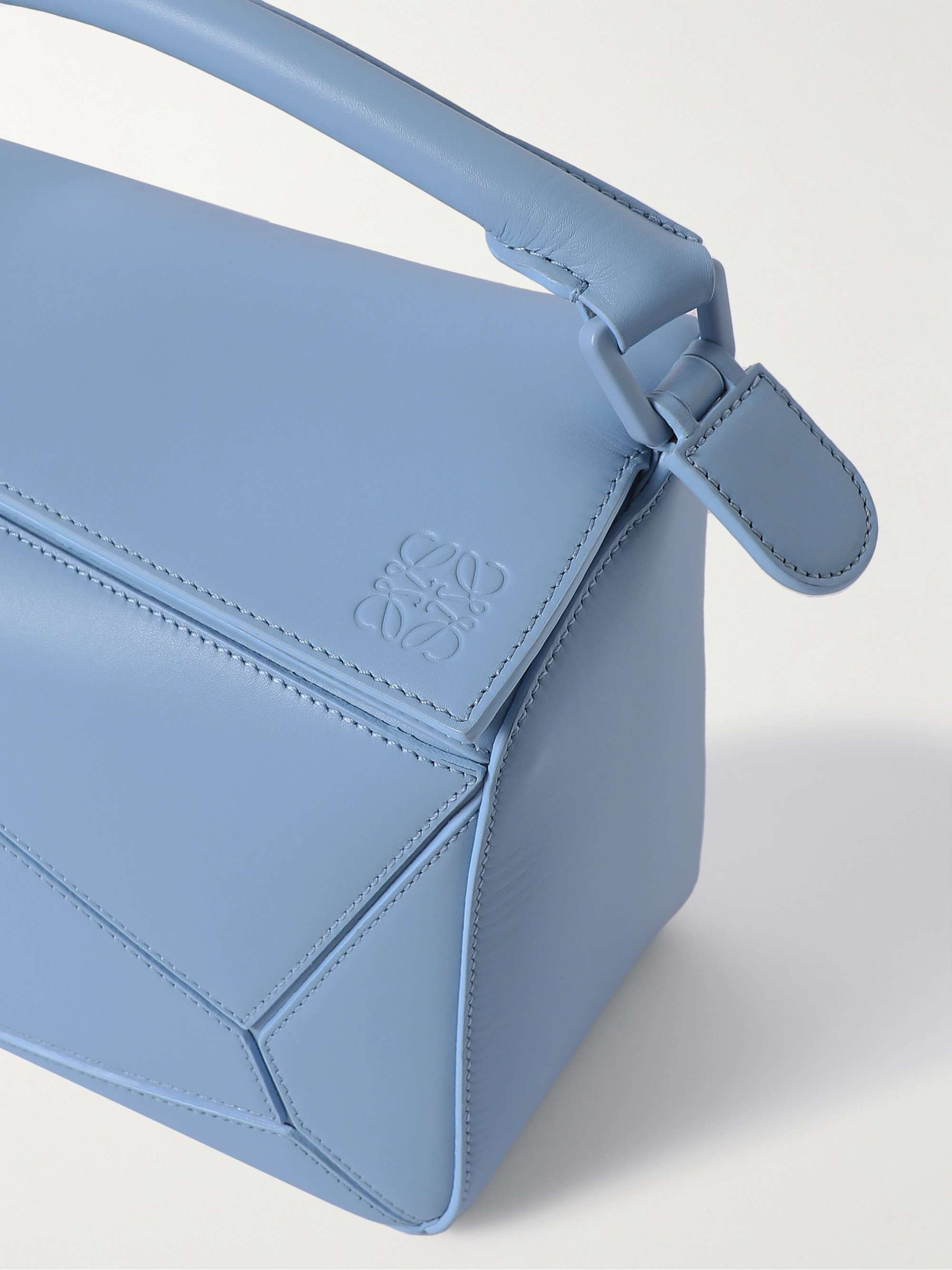 LOEWE Puzzle Logo-Debossed Leather Messenger Bag