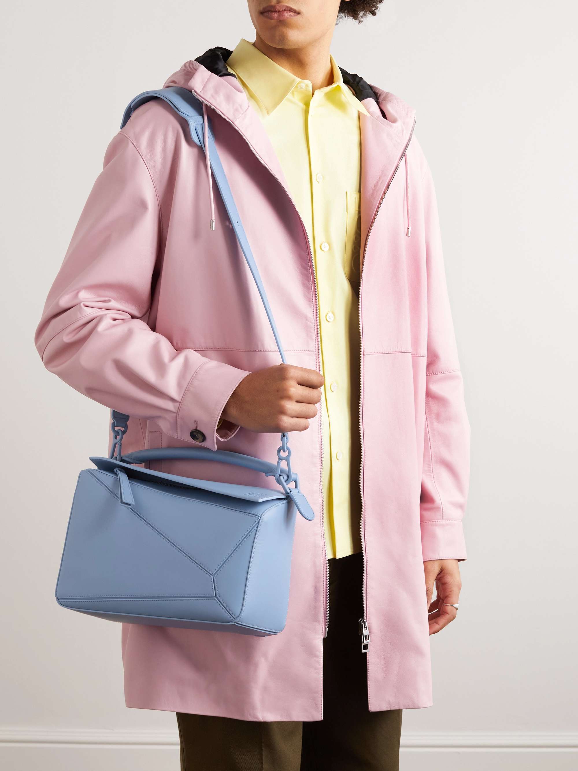 LOEWE Puzzle Logo-Debossed Leather Messenger Bag