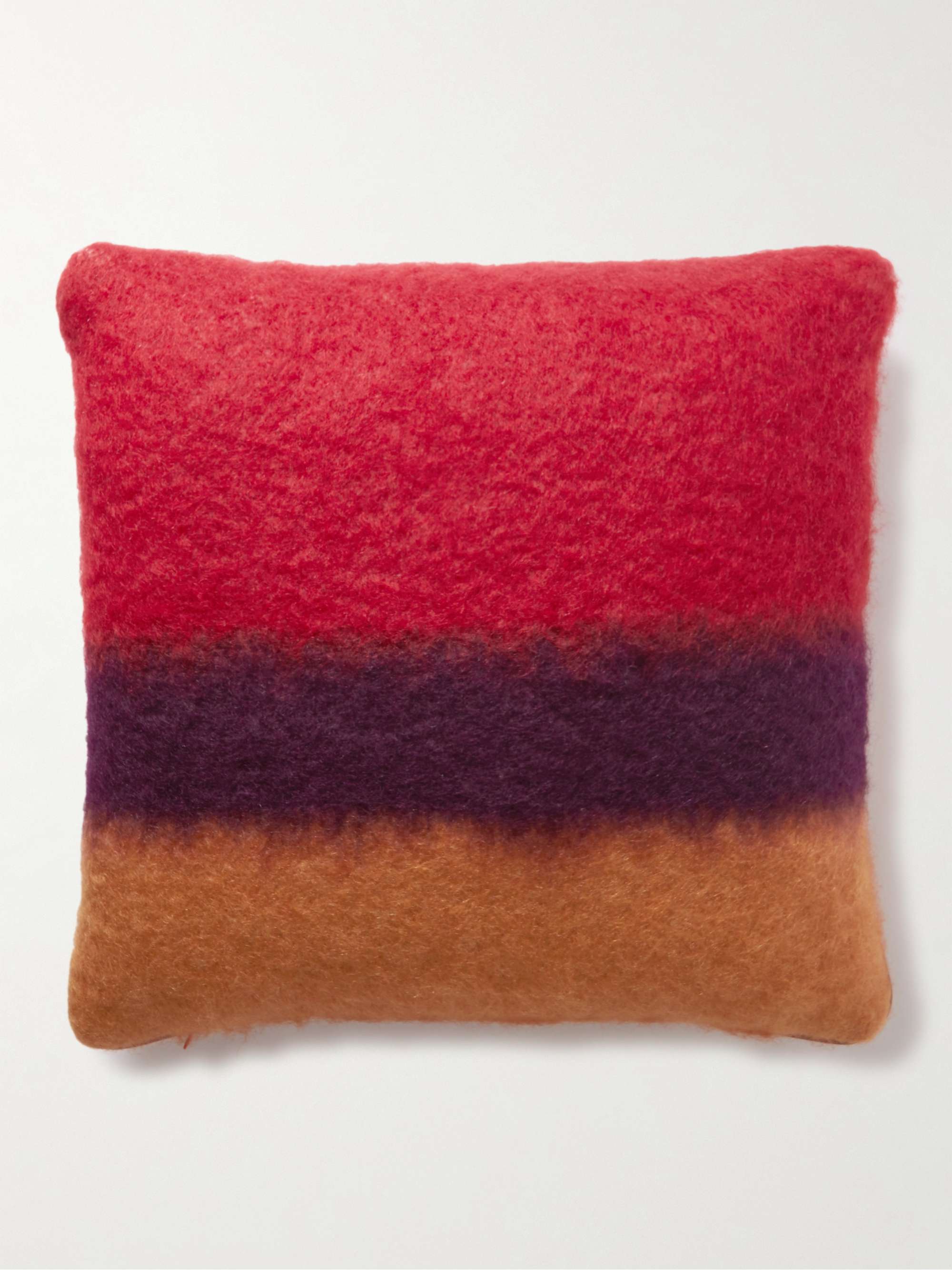 LOEWE Logo-Appliquéd Two-Tone Mohair-Blend Cushion