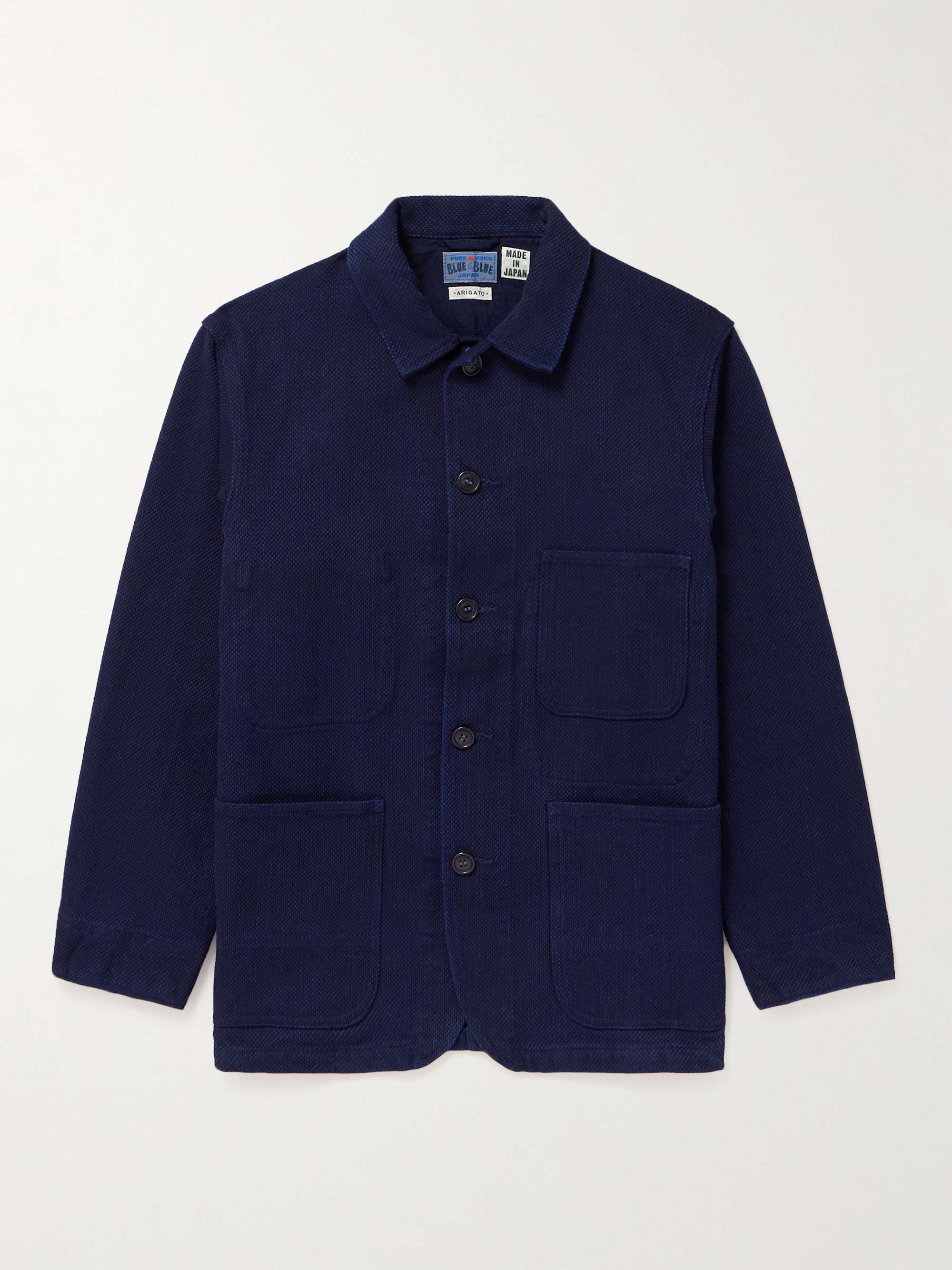 BLUE BLUE JAPAN Sashiko Indigo-Dyed Cotton Jacket for Men | MR PORTER