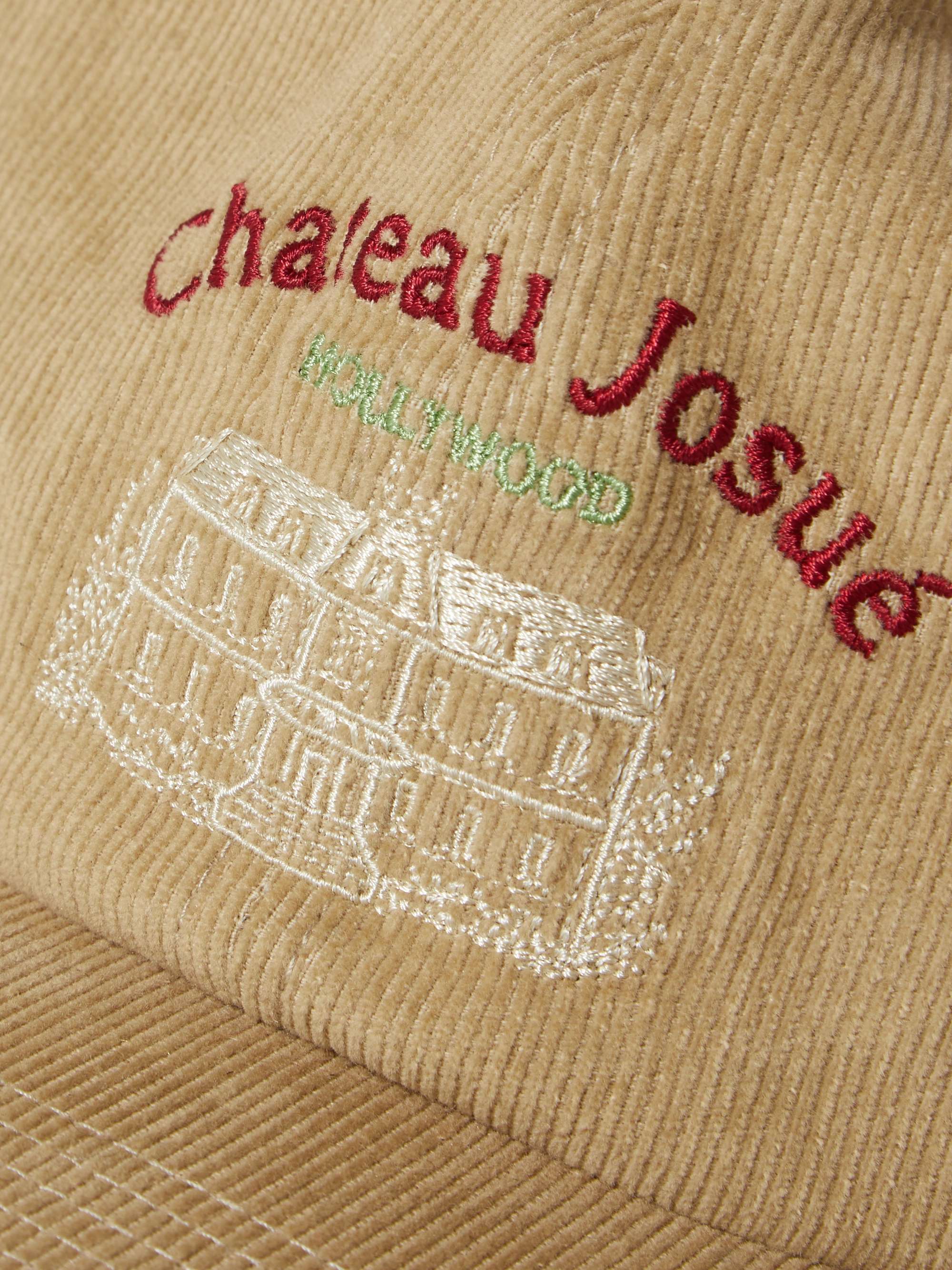 GALLERY DEPT. Chateau Josué Embroidered Cotton-Corduroy Baseball Cap