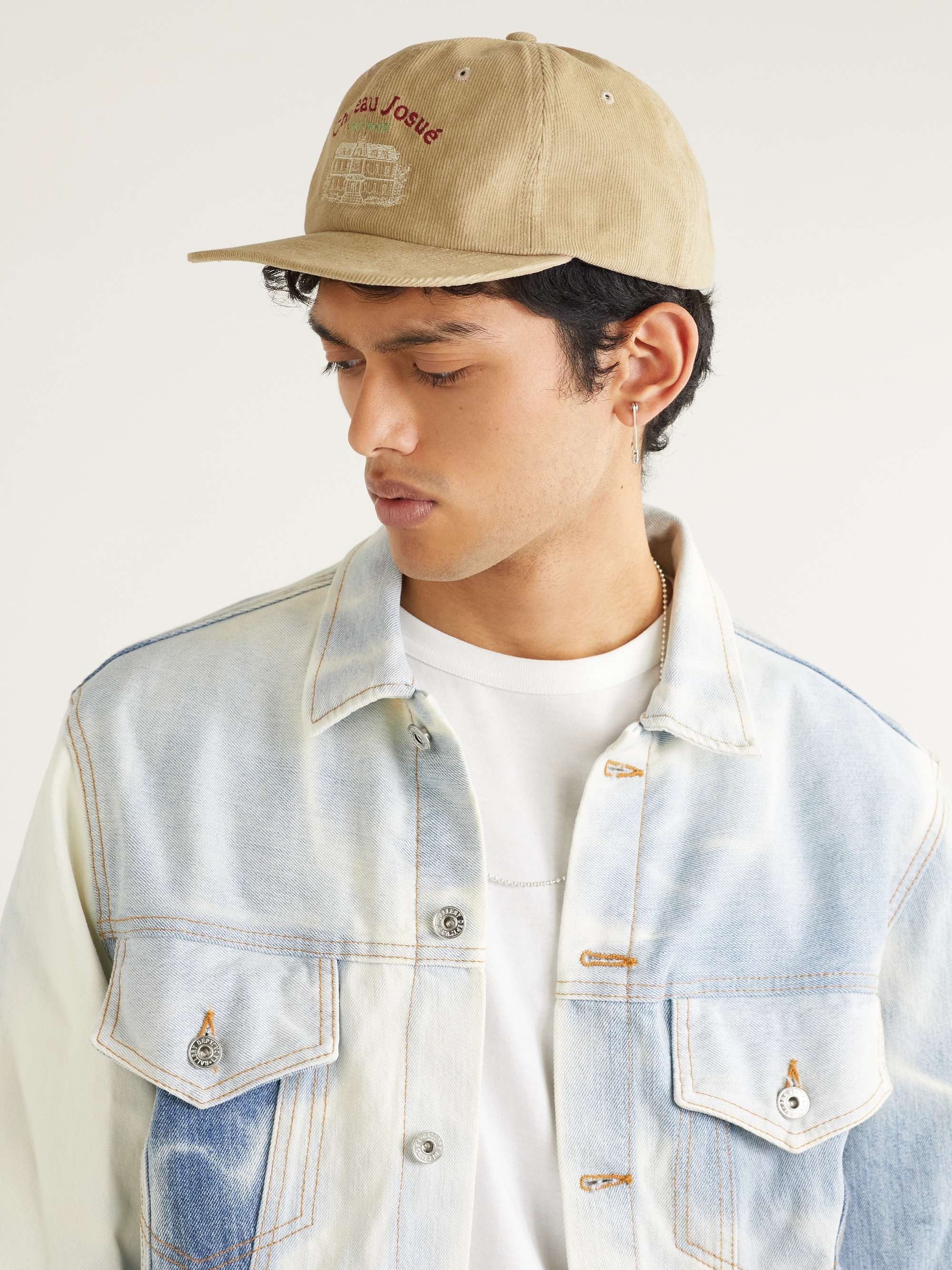 GALLERY DEPT. Chateau Josué Embroidered Cotton-Corduroy Baseball Cap