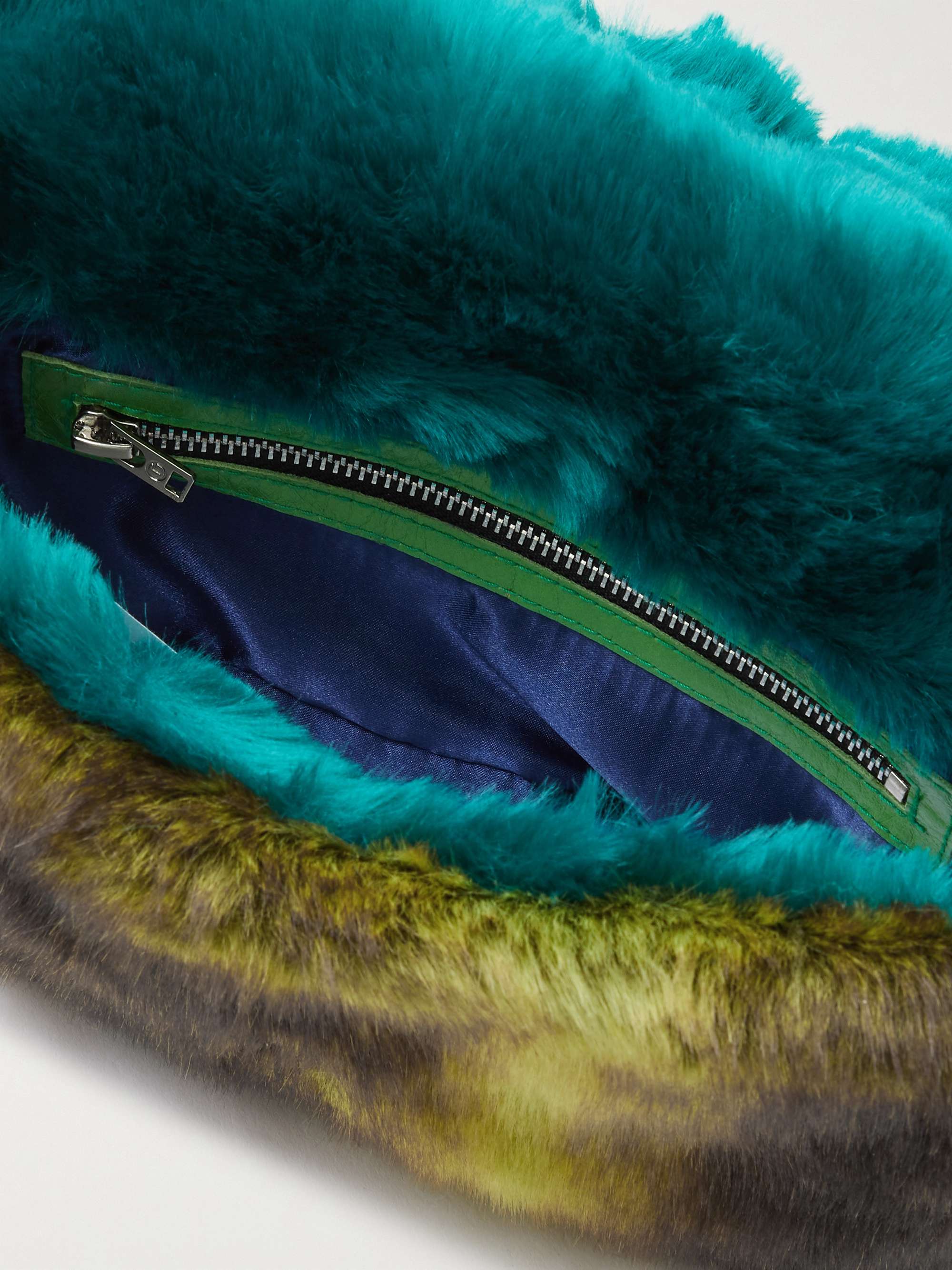 GALLERY DEPT. Merci LeatherTrimmed Faux Fur Messenger Bag for Men MR