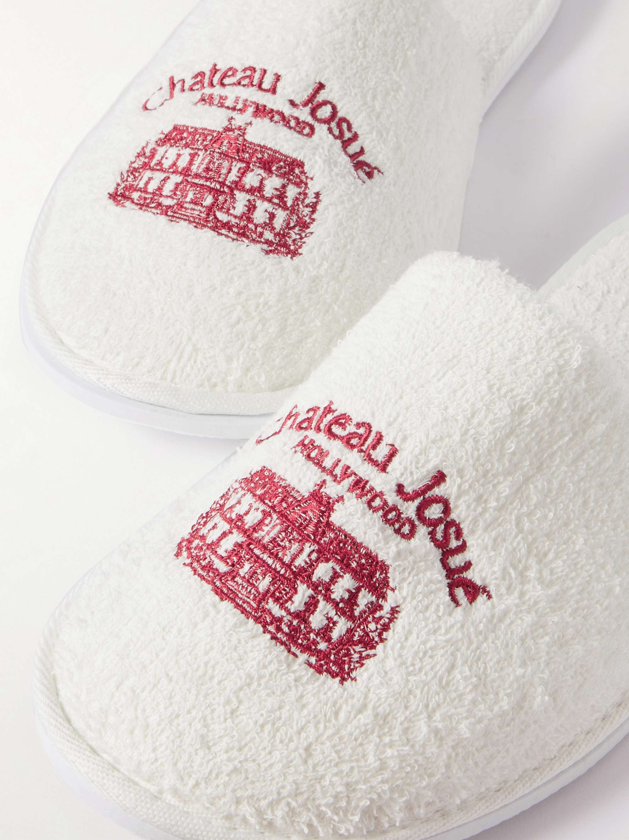 GALLERY DEPT. Chateau Josué Embroidered Terry Slippers