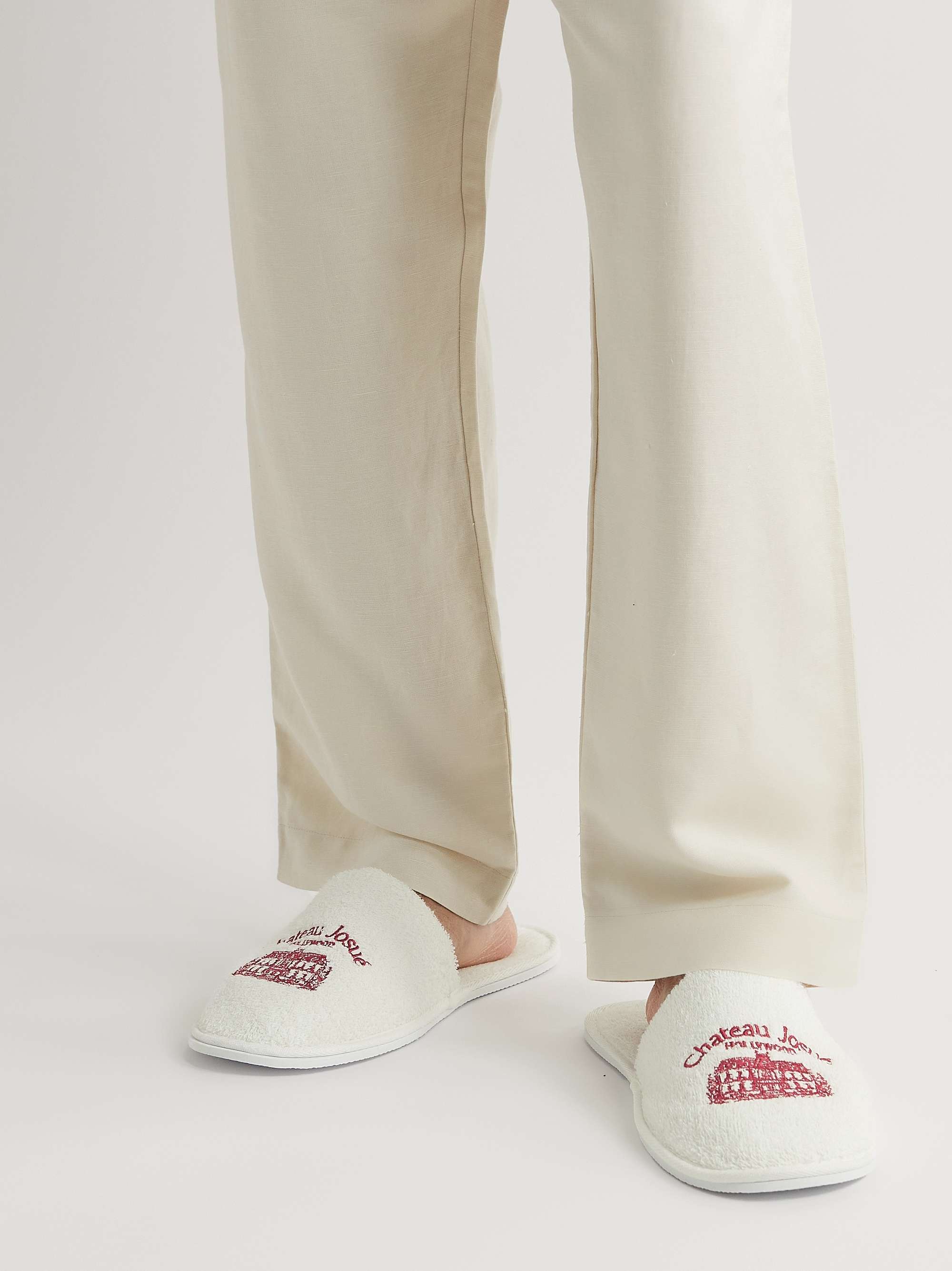 GALLERY DEPT. Chateau Josué Embroidered Terry Slippers
