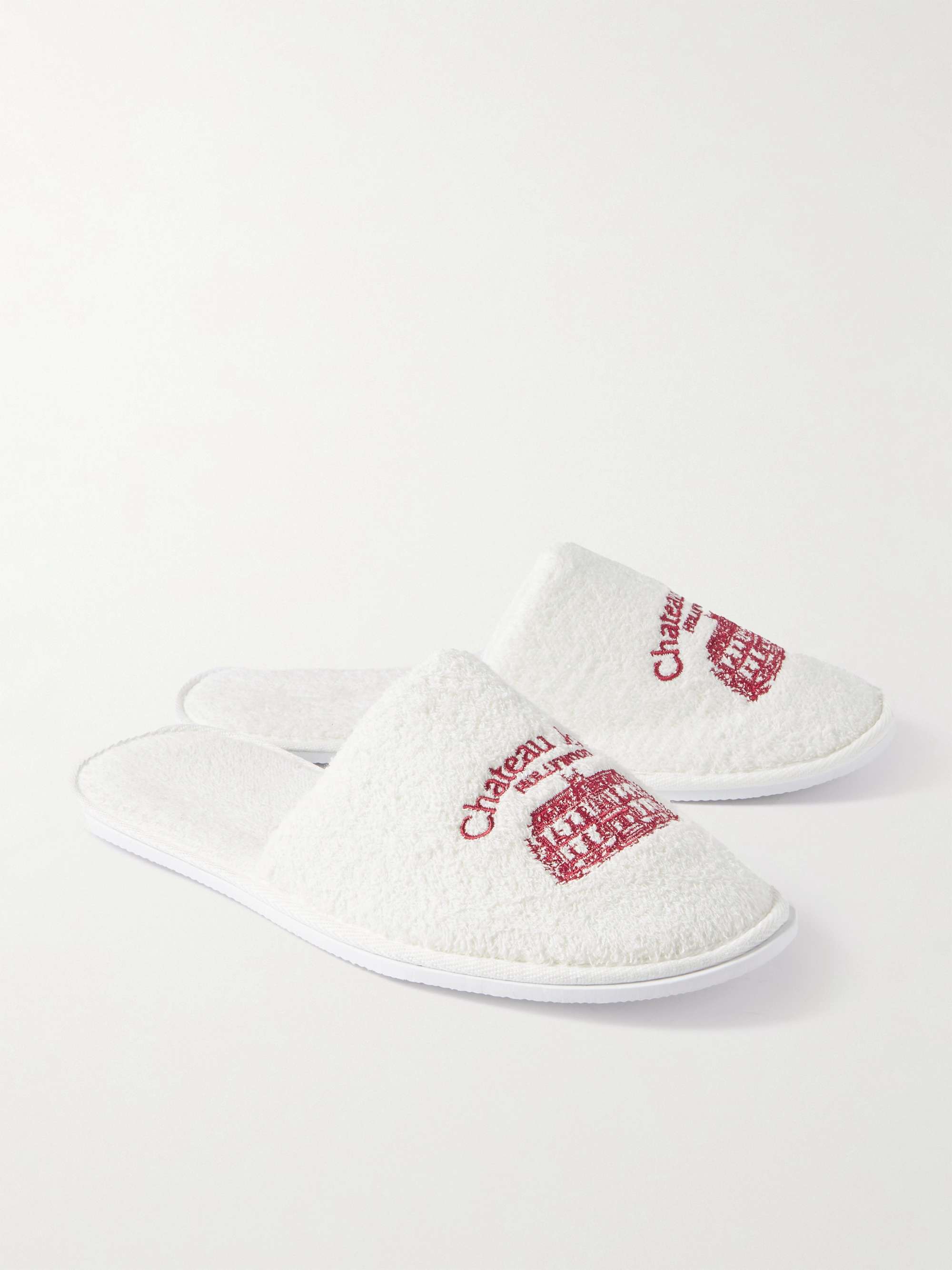 GALLERY DEPT. Chateau Josué Embroidered Terry Slippers