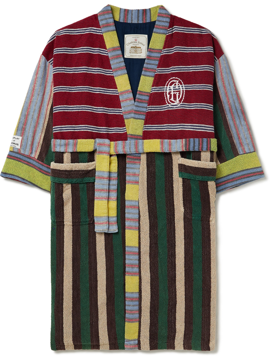 Gallery Dept. Chateau Josue Logo-embroidered Upcycled Cotton-terry Robe In Multi