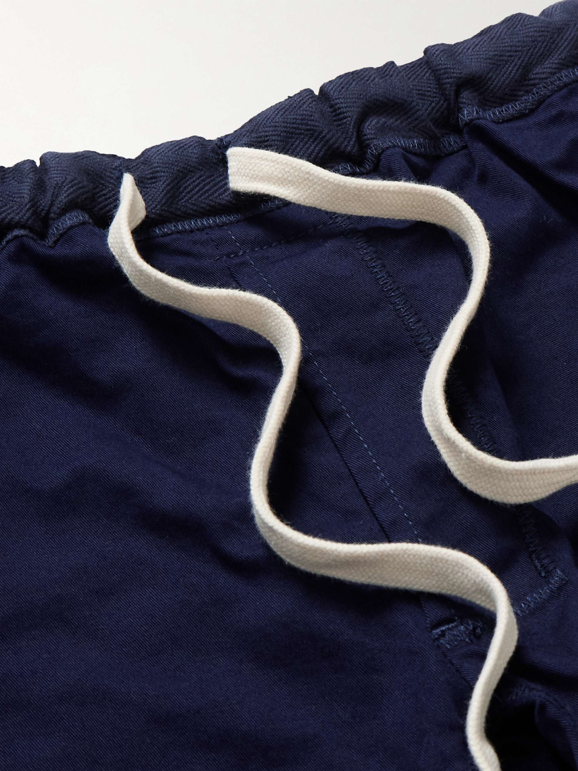 BEAMS PLUS Gym Tapered Stretch-Cotton Twill Drawstring Trousers