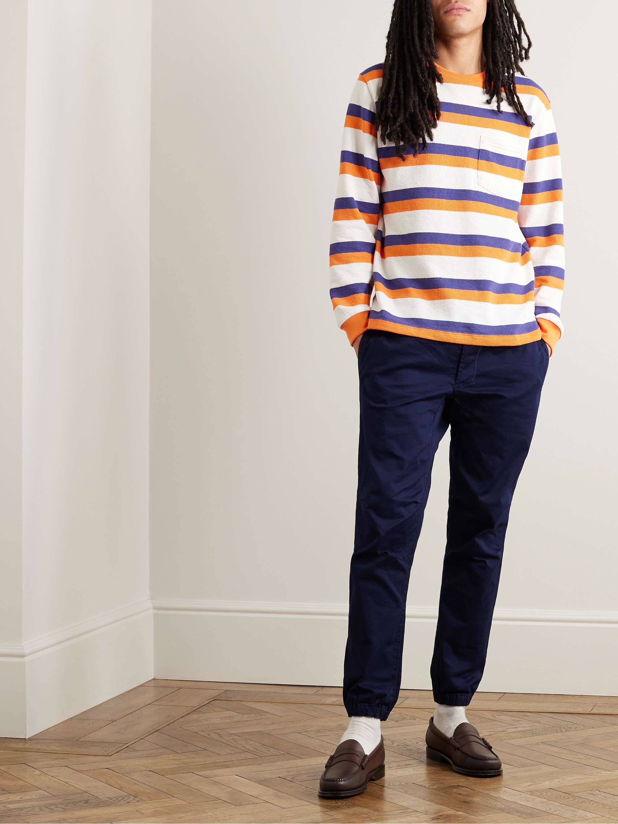 BEAMS PLUS Gym Tapered Stretch-Cotton Twill Drawstring Trousers