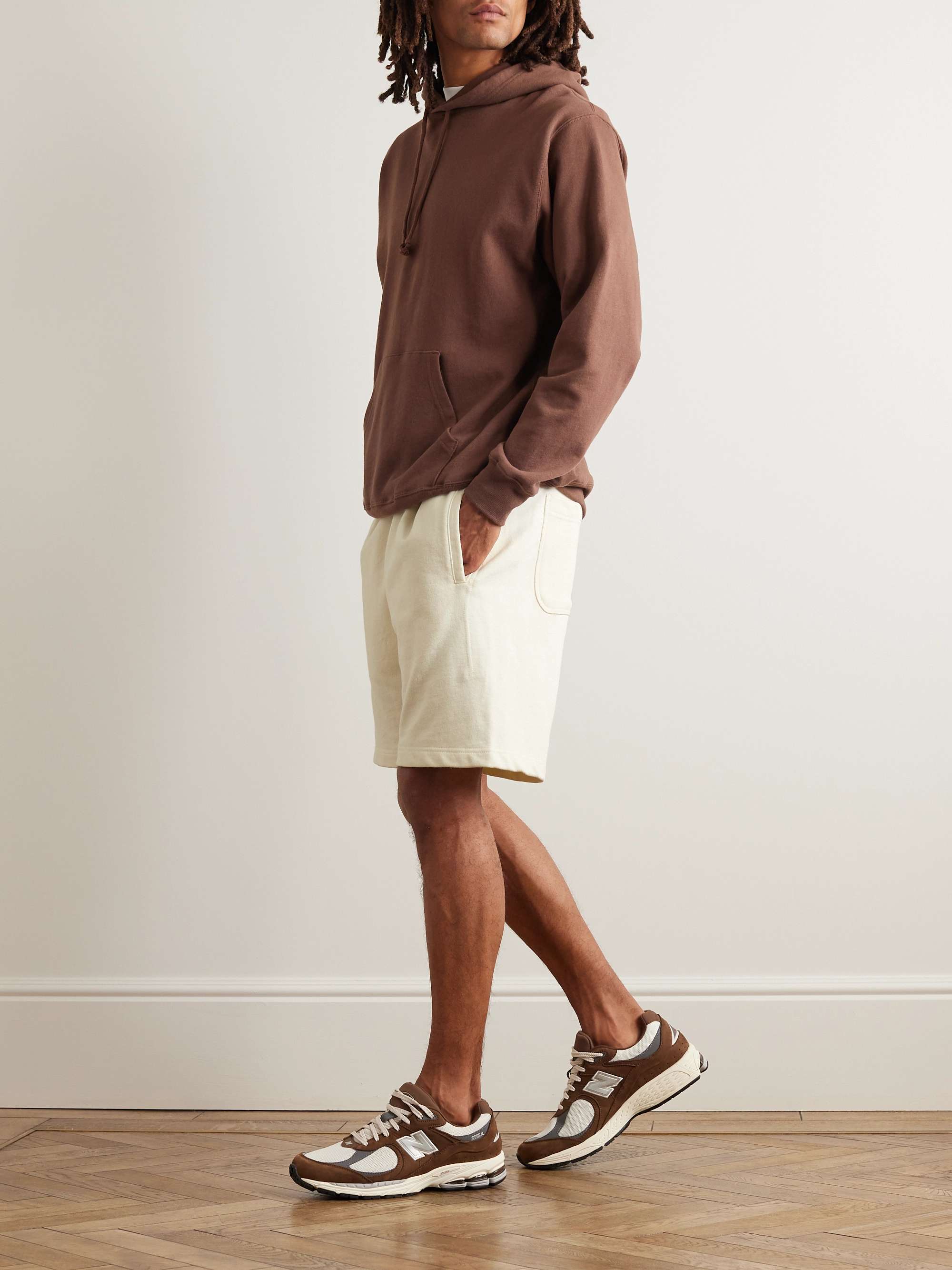 BEAMS PLUS Wide-Leg Cotton-Jersey Drawstring Shorts