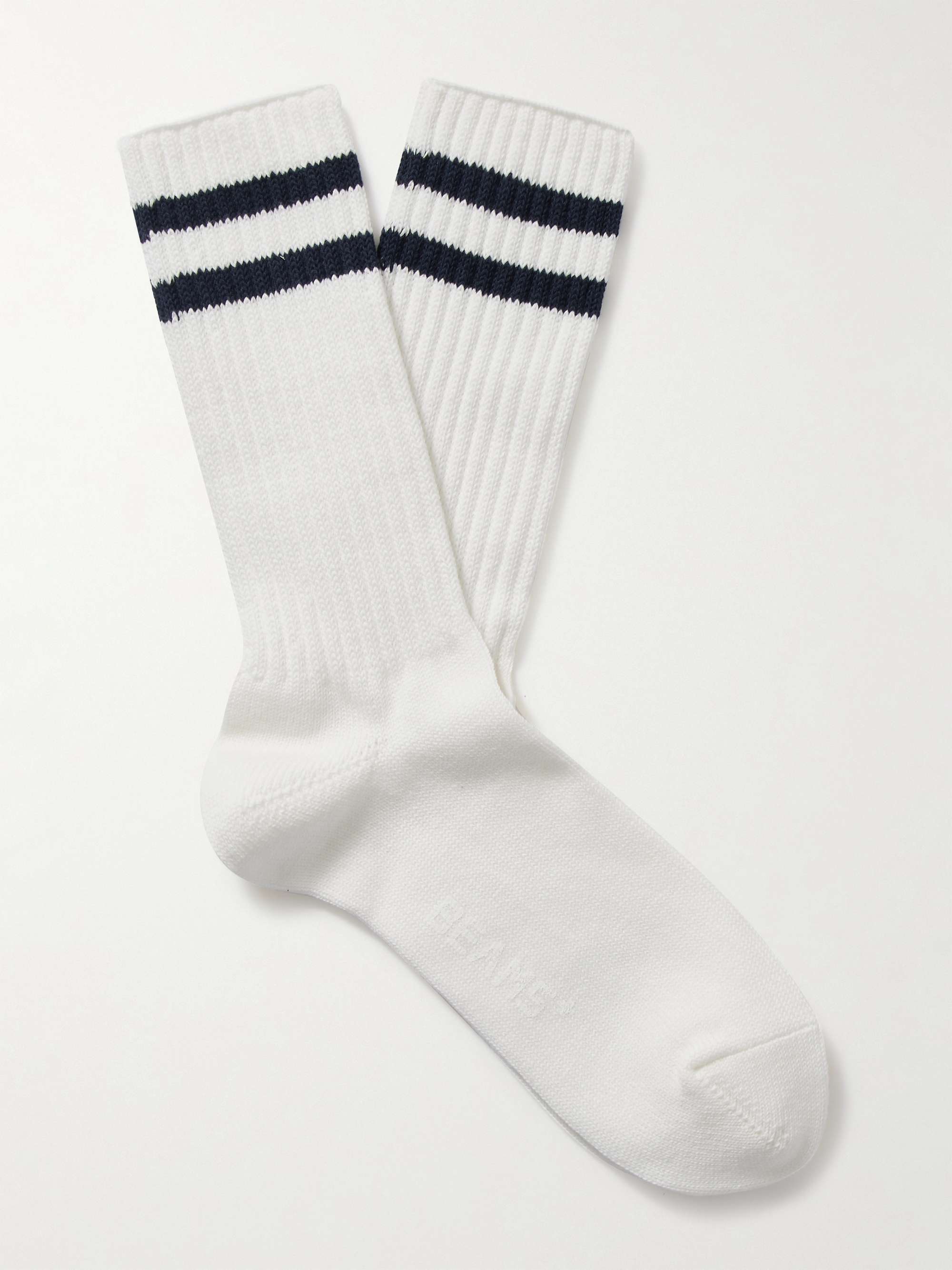 BEAMS PLUS Schoolboy Striped Stretch Cotton-Blend Socks for Men | MR PORTER