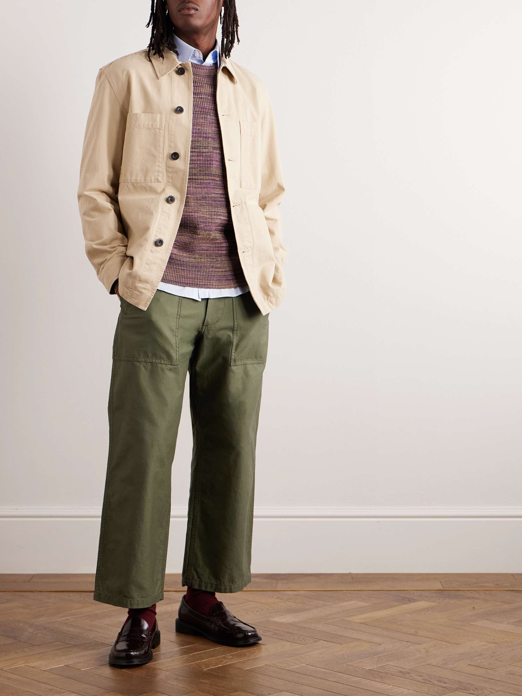 BEAMS PLUS Wide-Leg Cotton Trousers