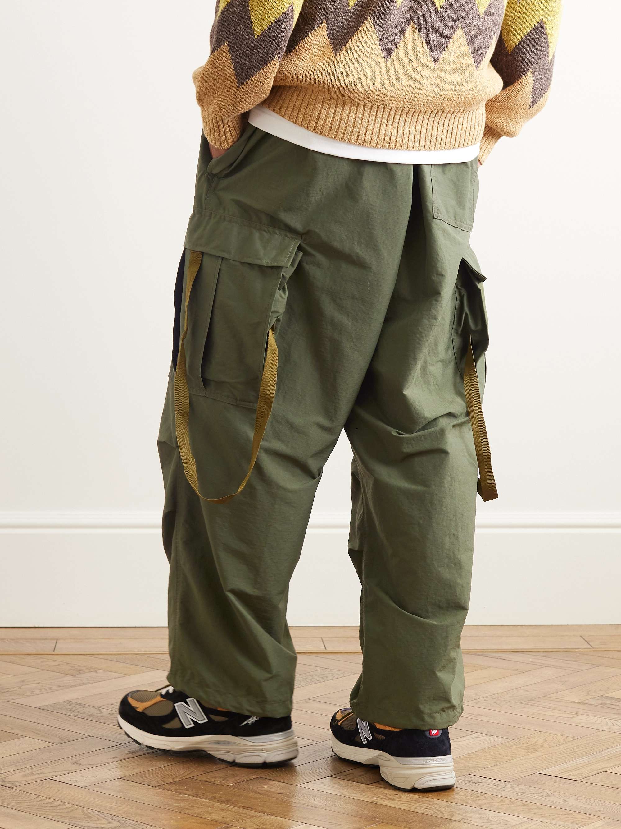 BEAMS PLUS Wide-Leg Ripstop Drawstring Cargo Trousers for Men | MR PORTER