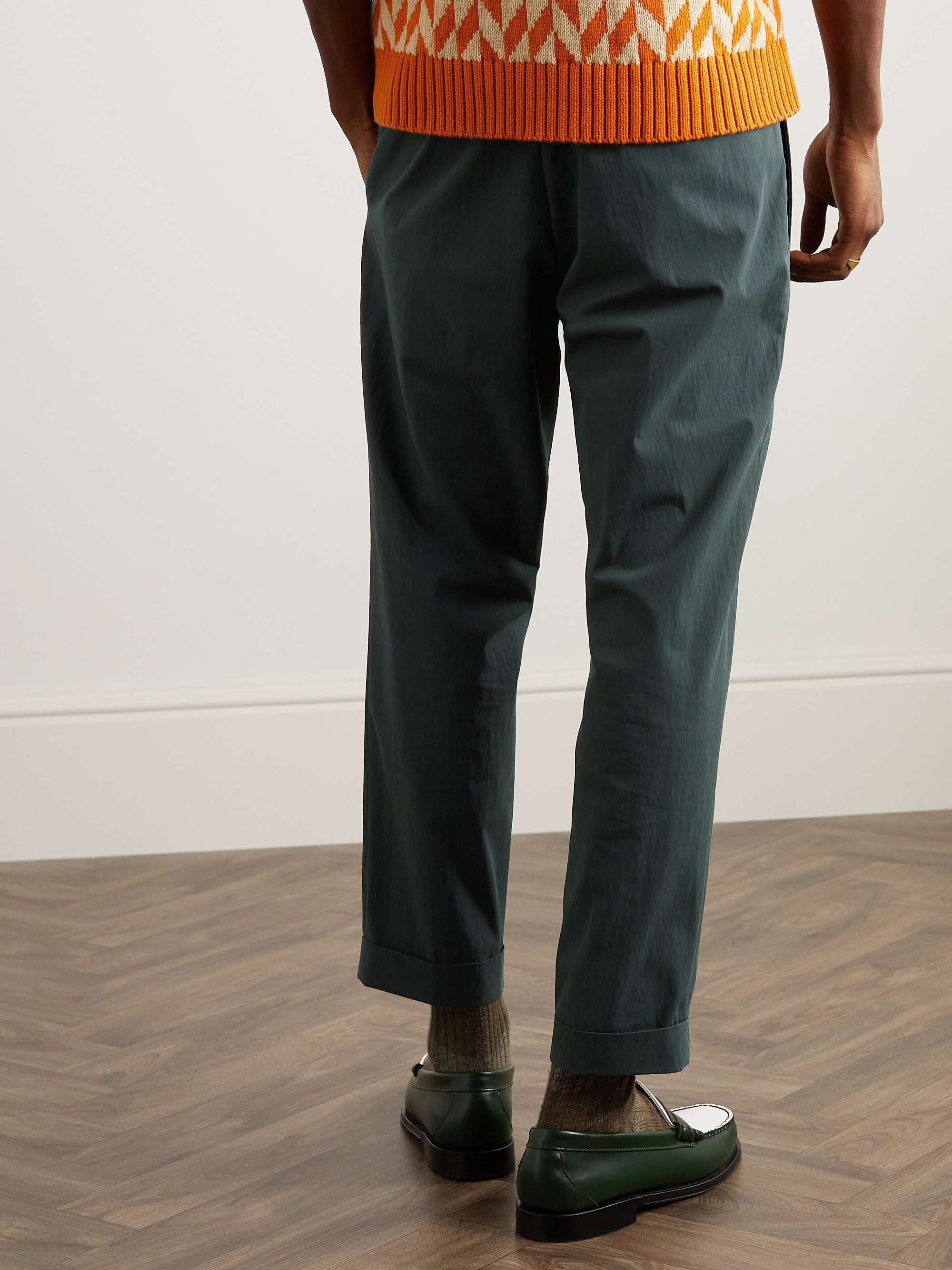 BEAMS PLUS Pleated Cotton-Twill Trousers for Men | MR PORTER